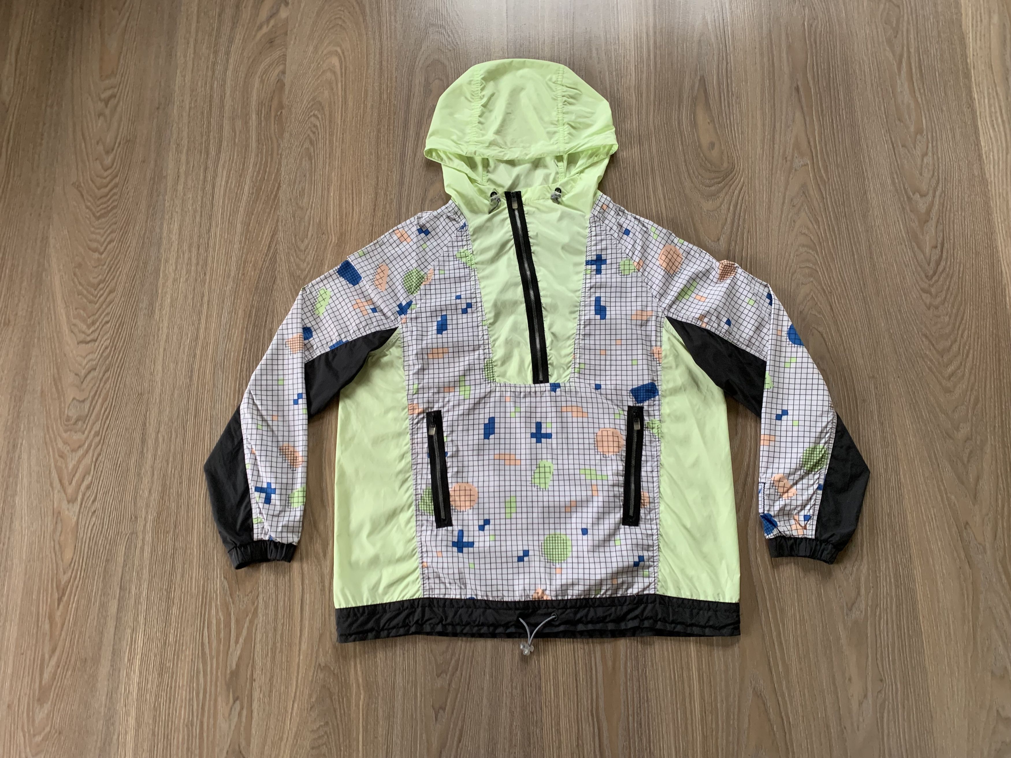 Nike Rare Nike Windbreaker Tetris Printed Hood Jacket 2018 Size US S / EU 44-46 / 1 - 10 Thumbnail