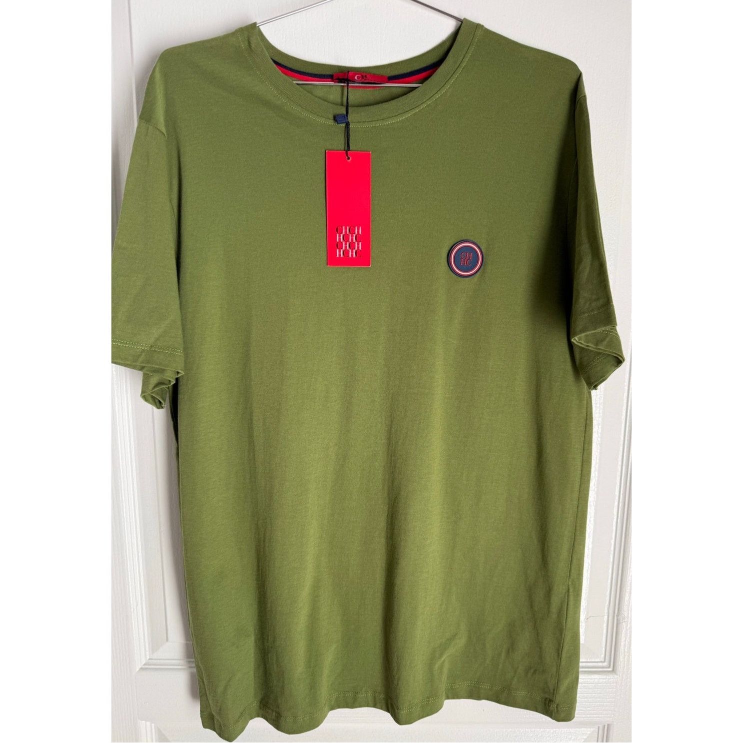 Carolina Herrera New Carolina Herrera Logo Cotton T-Shirt Green Mens Size L Size US L / EU 52-54 / 3 - 2 Thumbnail