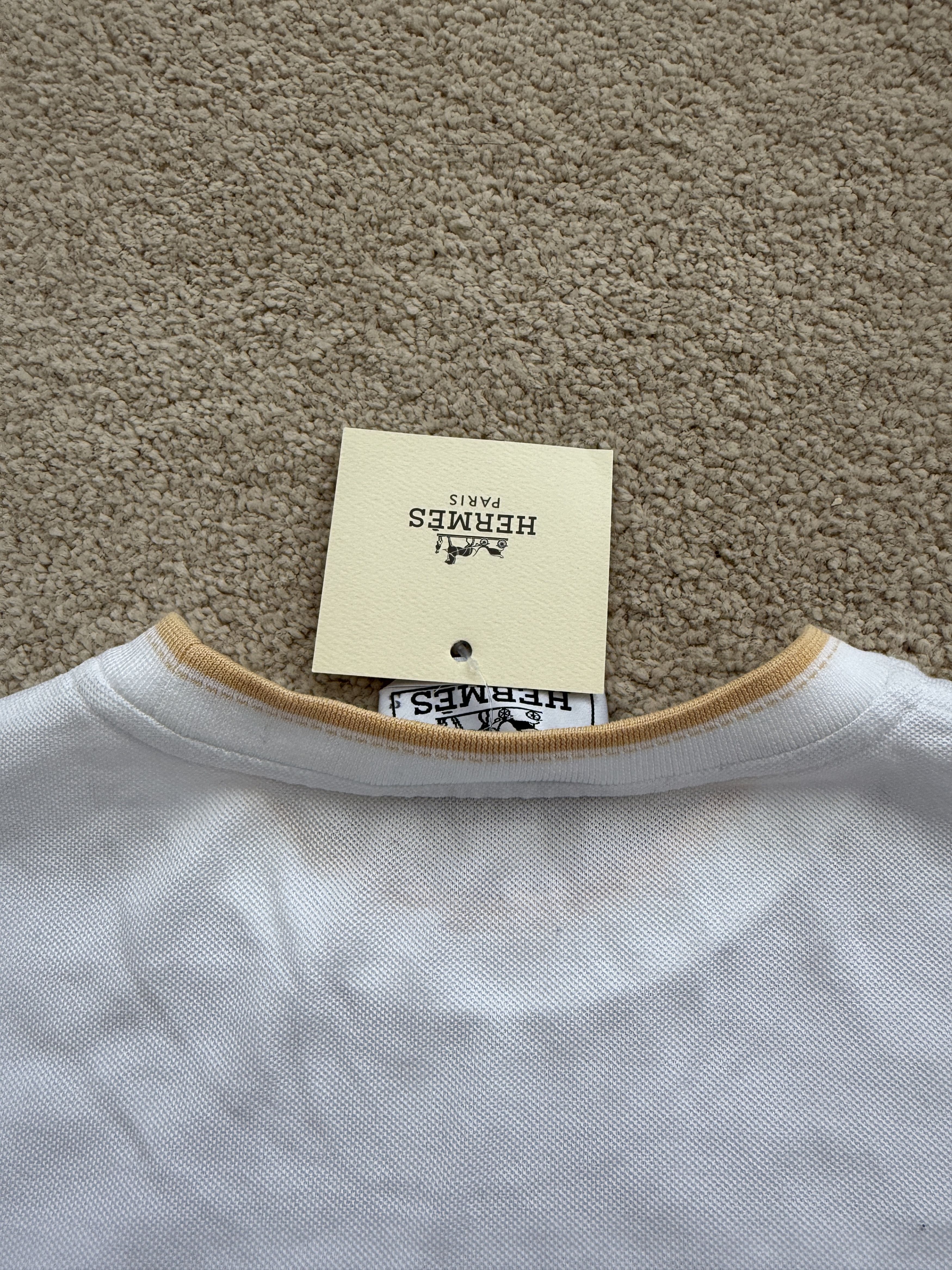 Hermes Rare New Hermes Mens XS White Short Sleeve T-shirt Size US XS / EU 42 / 0 - 5 Thumbnail