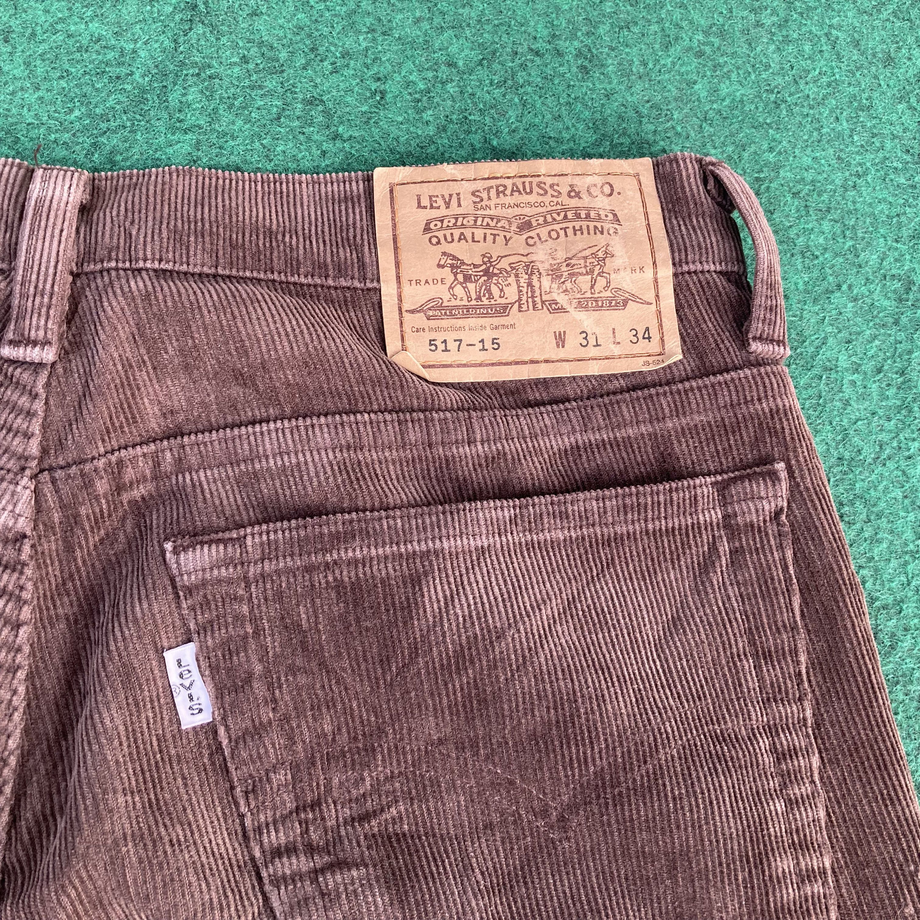 Levi's × Vintage Levis 517 Denim Flared Brown Corduroy Bootcut Jeans Size US 30 / EU 46 - 8 Thumbnail