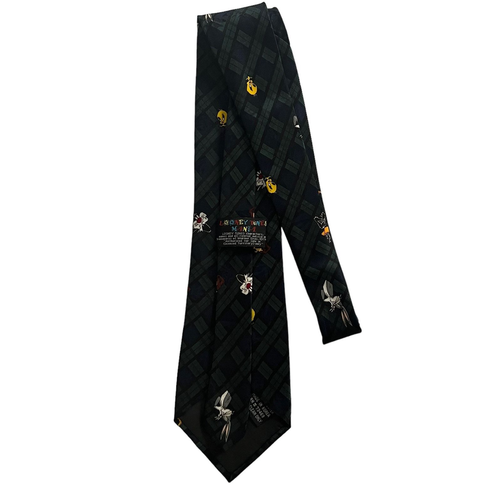 Warner Bros Looney Tunes Tweety Bugs Bunny Daffy Tasmanian Devil Tie Size ONE SIZE - 1 Thumbnail
