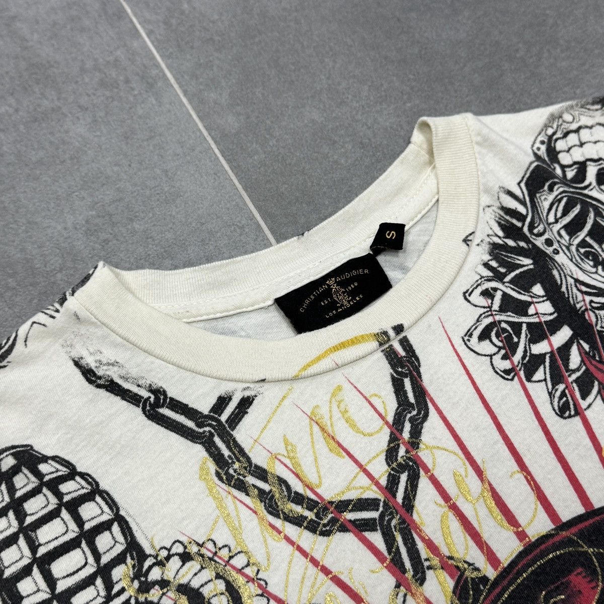 Christian Audigier × Ed Hardy Christian Audigier Los Angeles Tattoo Y2K Hip Hop T-Shirt Size US S / EU 44-46 / 1 - 9 Thumbnail