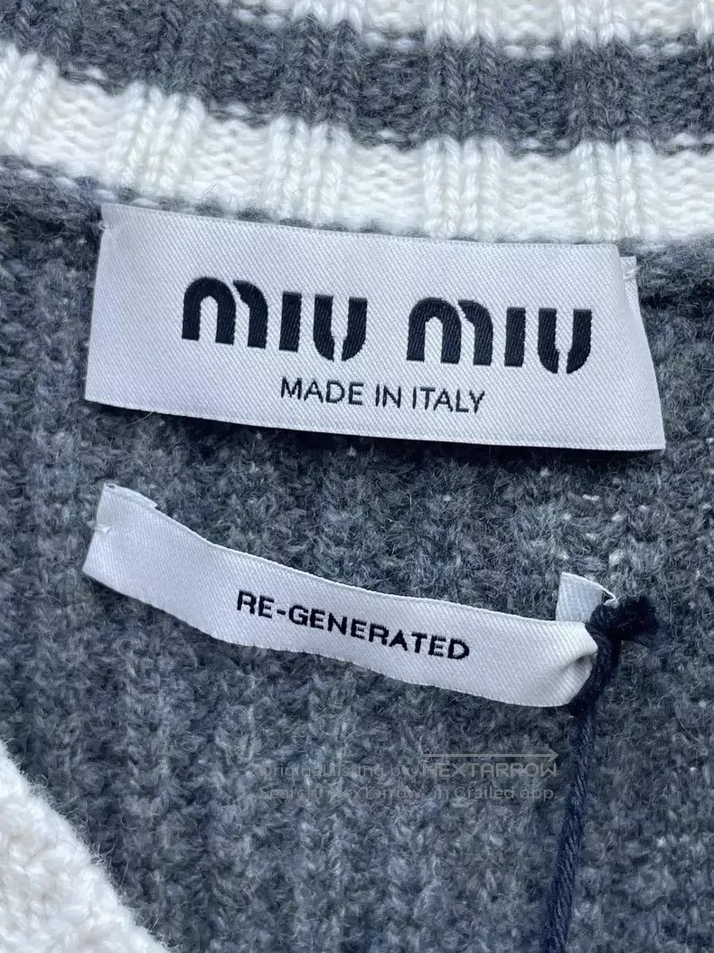 Miu Miu Miu Miu 36 Grey knitted cashmere sweater Size S / US 4 / IT 40 - 5 Thumbnail