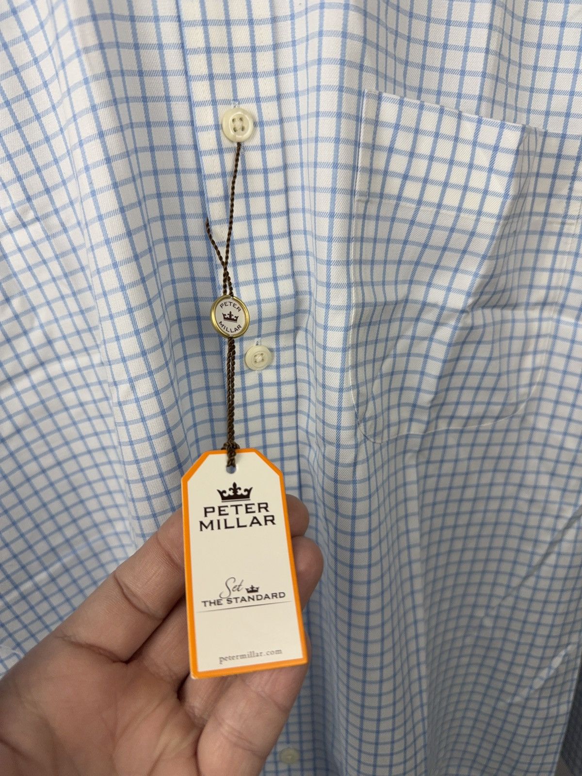Peter Millar Peter Millar NanoLuxe EasyCare Check Shirt Size M NWT Size US M / EU 48-50 / 2 - 3 Thumbnail