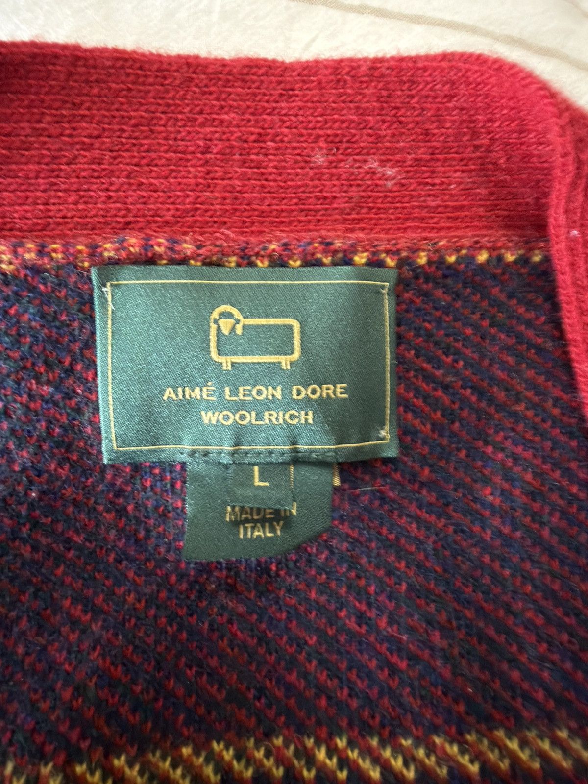 Aime Leon Dore × Woolrich Woolen Mills Aime Leon Dore Woolrich Red Cardigan Size US L / EU 52-54 / 3 - 2 Thumbnail