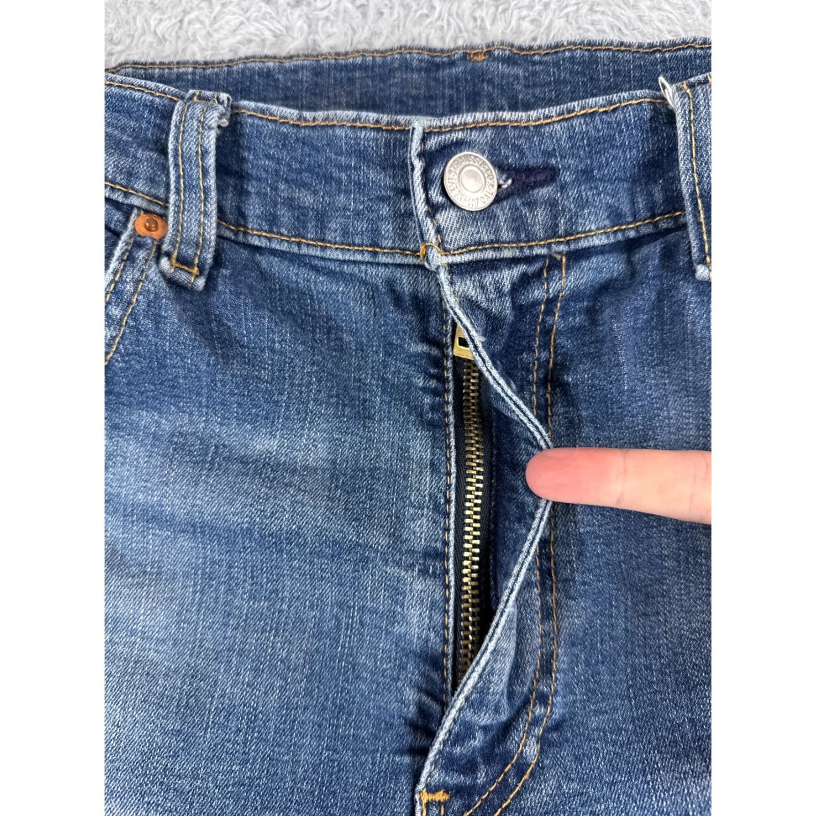 Levi's Levis Jeans Mens Slim 502 Denim Blue 36x28 Cotton Blend 5-Pocket Straight Size US 36 / EU 52 - 5 Thumbnail