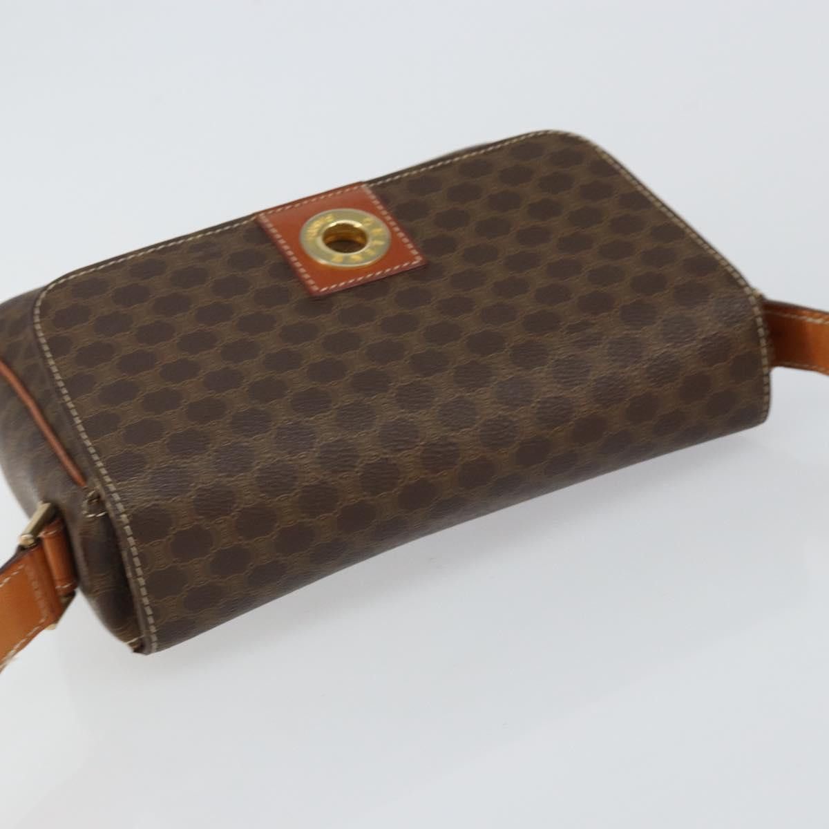 Celine CELINE Macadam Canvas Shoulder Bag Pvc Leather Brown Gold Size ONE SIZE - 6 Thumbnail