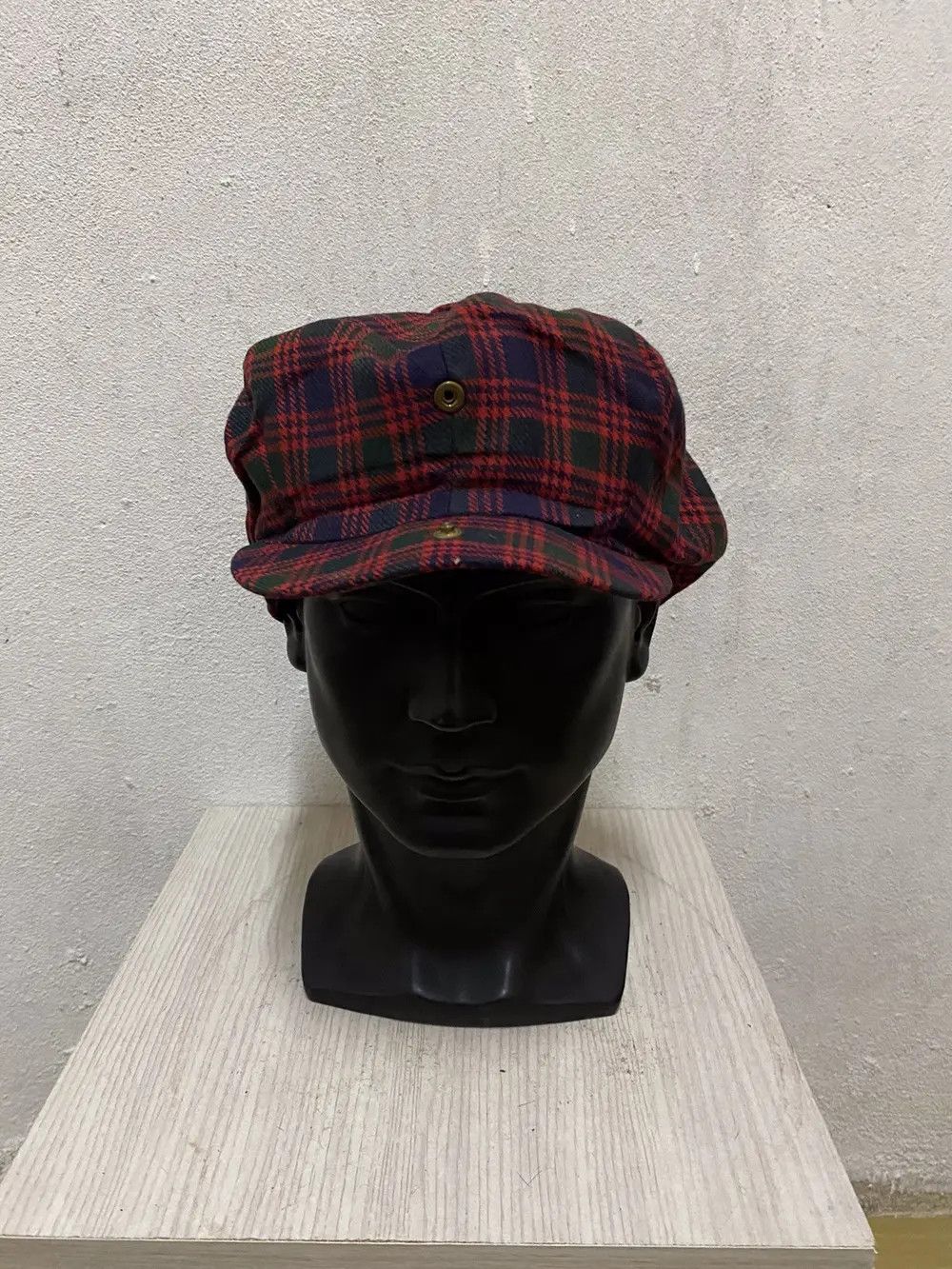 Japanese Brand × Vintage Vintage Serchio Plaid Tartan Hat Size ONE SIZE - 2 Thumbnail