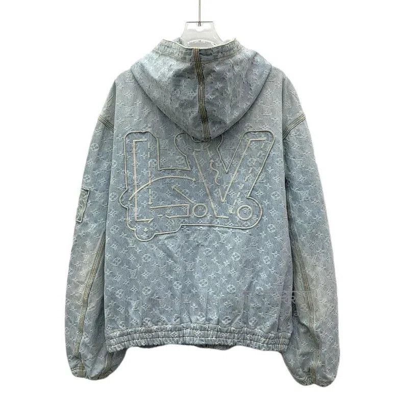 Louis Vuitton Louis Vuitton x NBA Denim Hooded Jacket. Size US XL / EU 56 / 4 - 2 Thumbnail