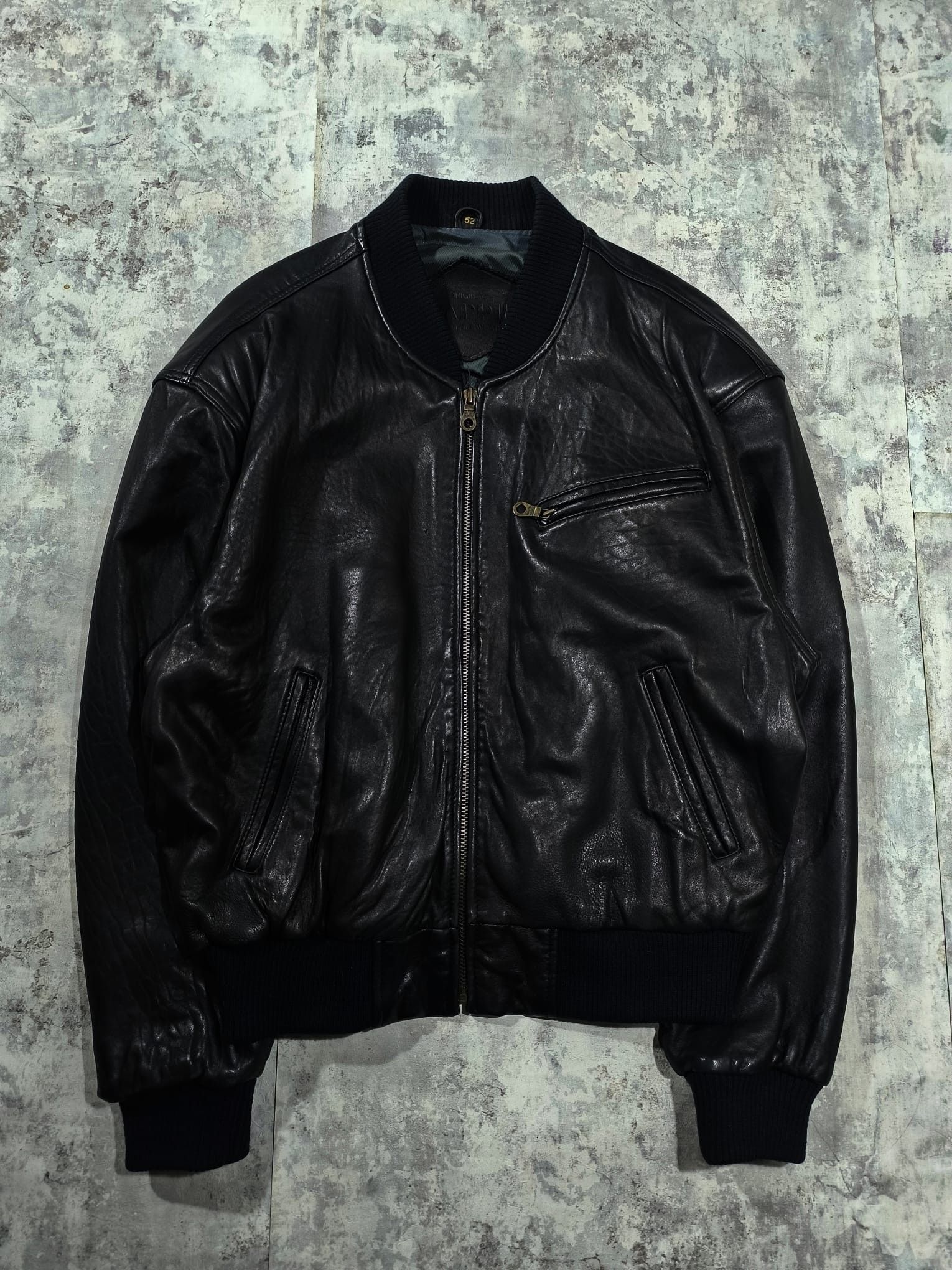 Genuine Leather 80s vtg leather bomber balenciaga demna gvsalia Size US XL / EU 56 / 4 - 1 Thumbnail