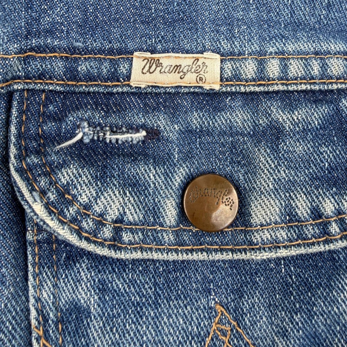 Wrangler 🔥Rare 60s Wrangler Zip Denim Jacket Talon Conmatic USA Size US XS / EU 42 / 0 - 6 Thumbnail