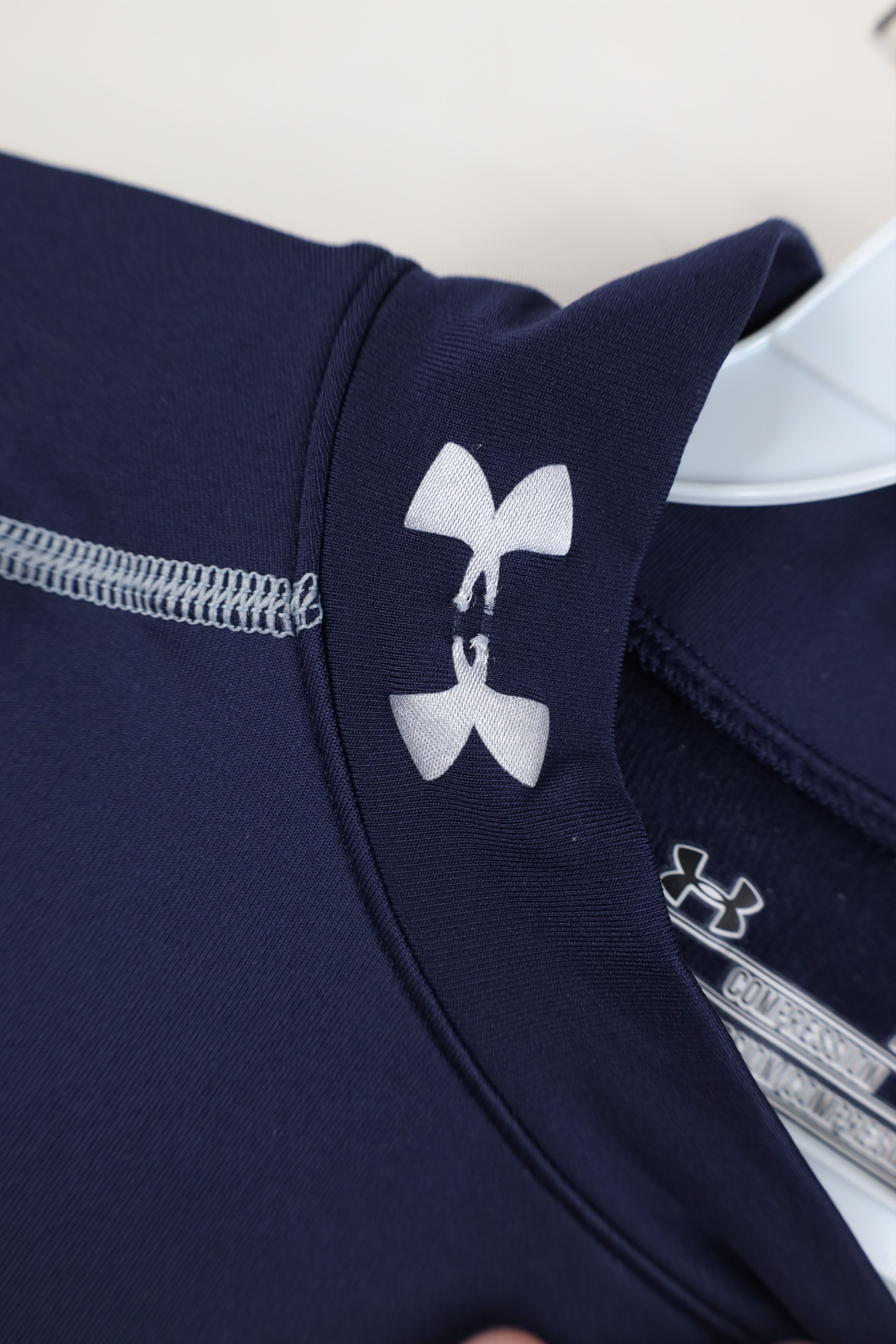 Under Armour × Vintage Under Armour Compression Mock Neck Long Sleeve T-Shirt Blue Size US L / EU 52-54 / 3 - 4 Thumbnail