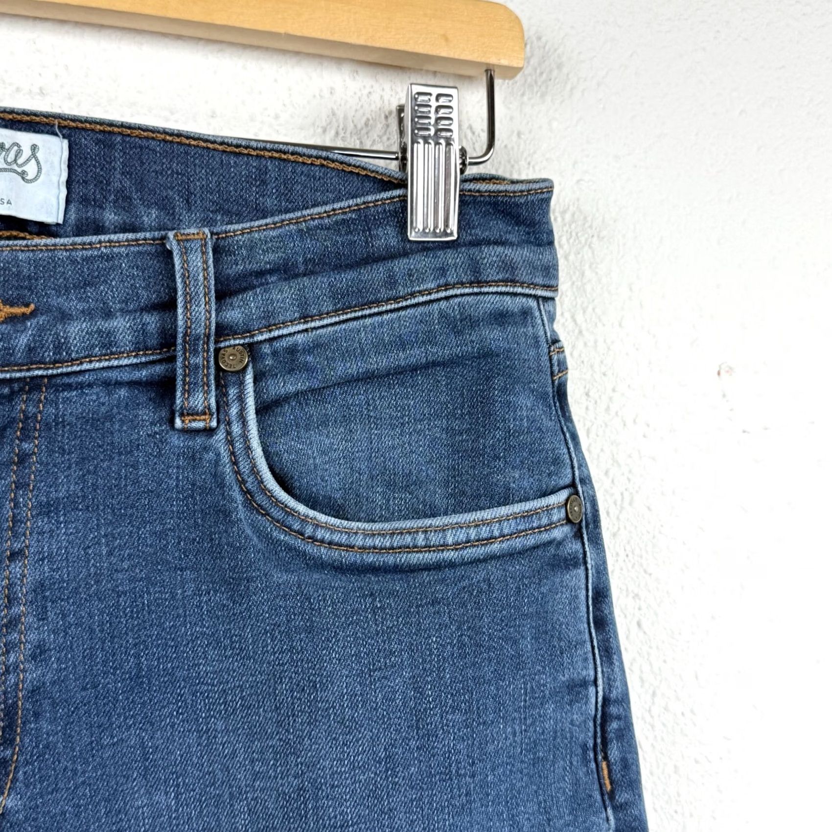 Tecovas Tecovas Jeans 28x28.5 Blue Denim Straight Leg Regular 5-Pocket Mens Jeans Size US 28 / EU 44 - 6 Thumbnail