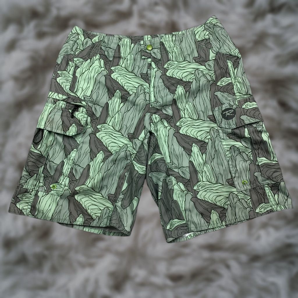 Rossignol Rossignol Shorts Men's Medium Gray/Green Flat Front Hybrid Cargo Size US 31 - 1 Thumbnail
