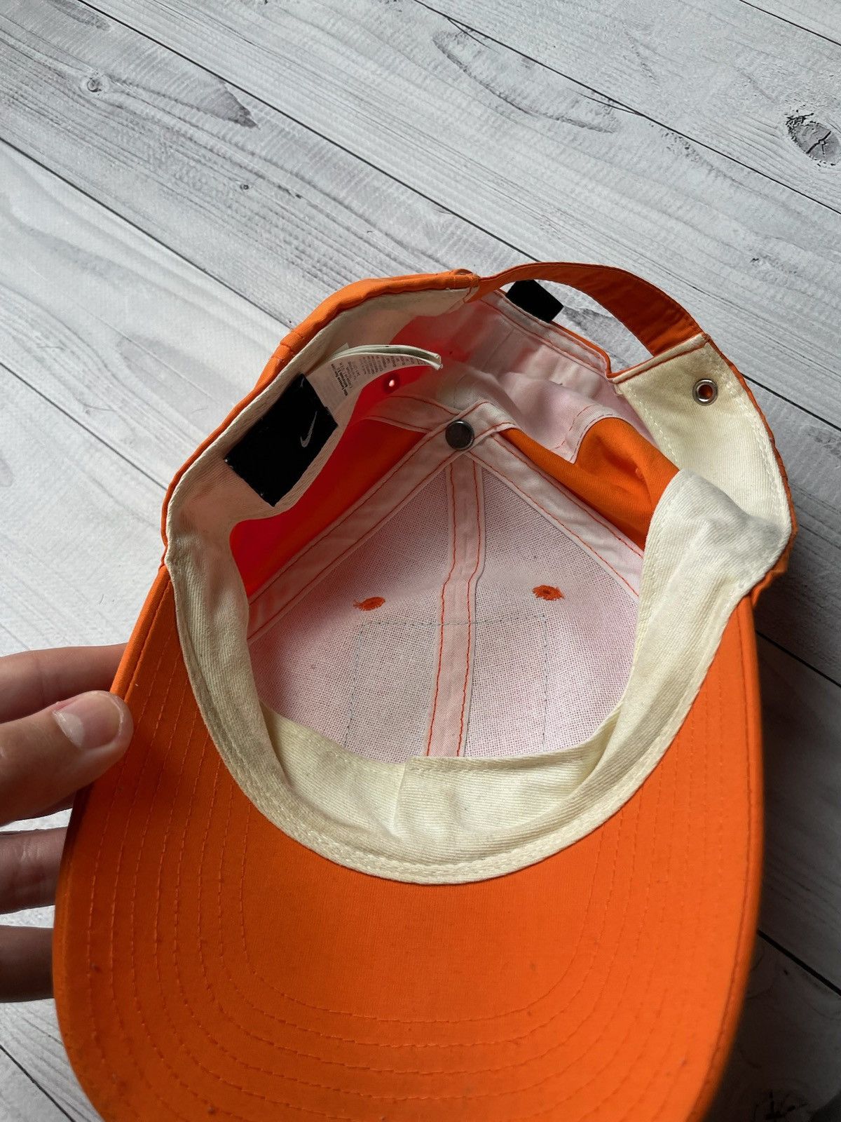 Vintage Vintage Nike Nederland Holland soccer cap logo orange Size ONE SIZE - 3 Thumbnail