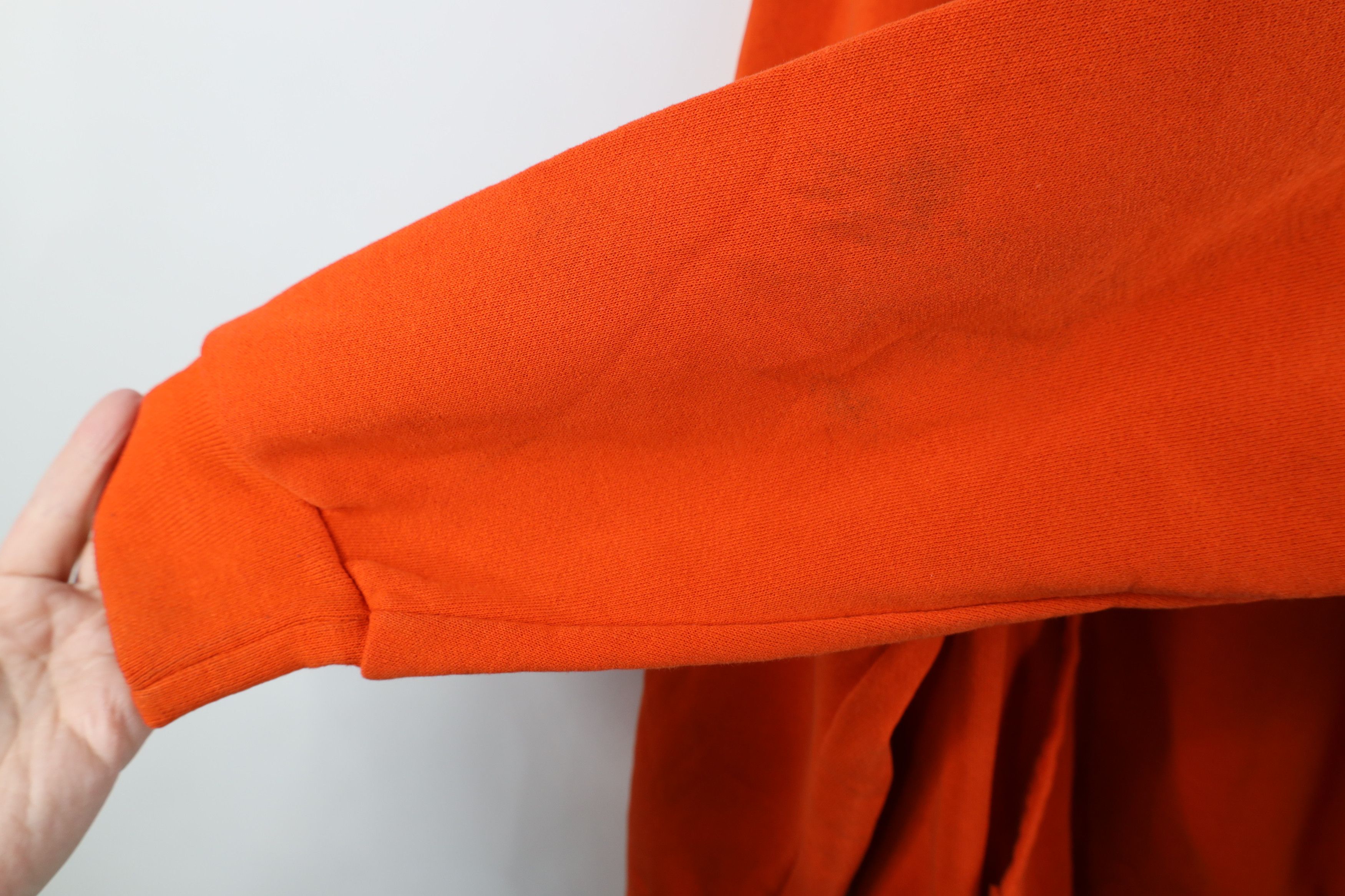 Russell Athletic × Vintage Vintage 90s Russell Athletic Riddell Football Hoodie Orange Size US M / EU 48-50 / 2 - 12 Thumbnail