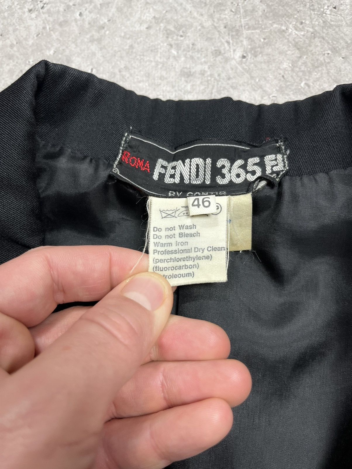 Fendi Fendi 365 Roma Vintage Black Wool Blazer Jacket Italy 46 Size 46R - 12 Thumbnail