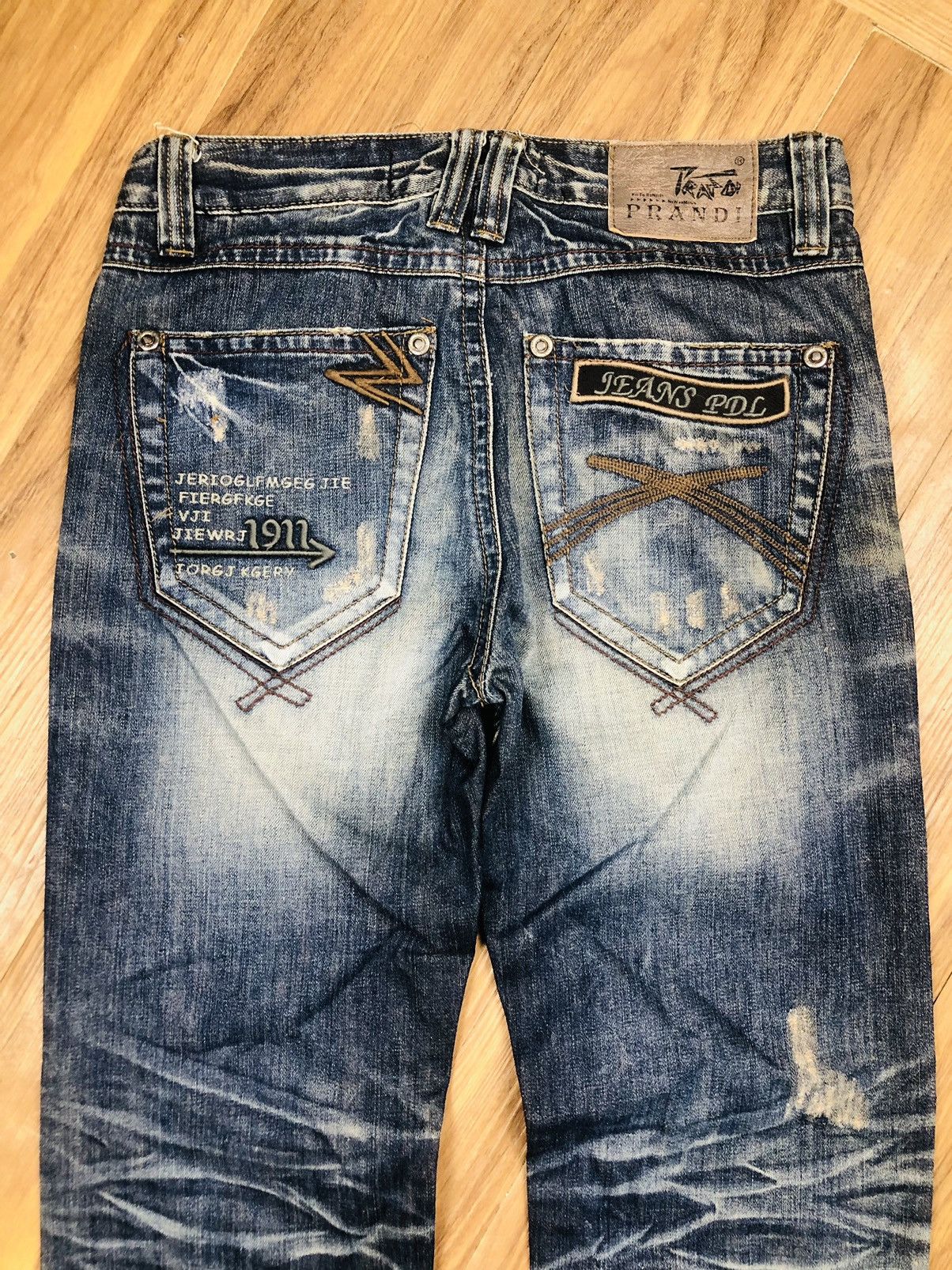 PRANDI Distressed Jeans PDL Denim - Whiskering Wash (38)