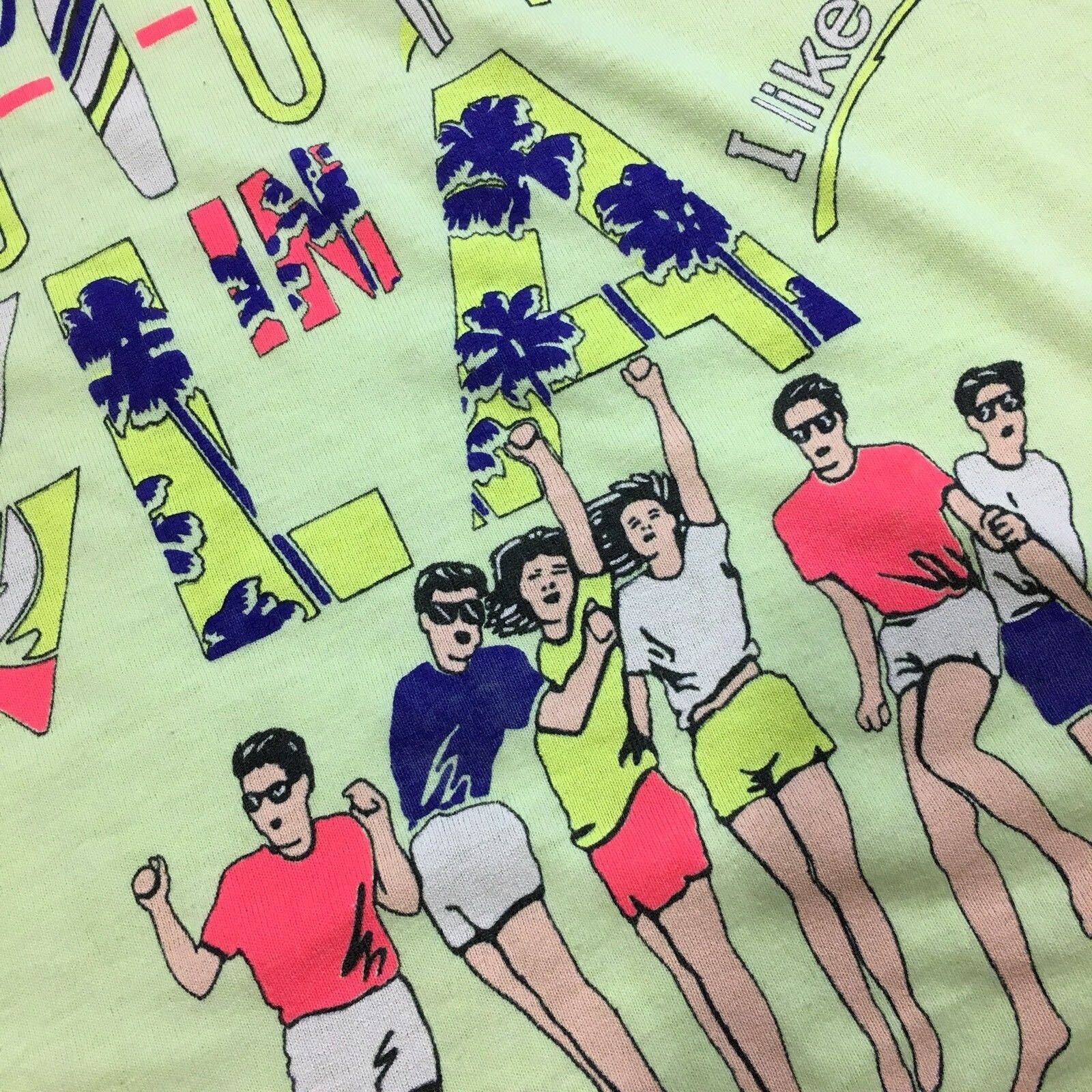 Other 80's Wind Surf n LA Surfer Beach NEON 50/50 CROPPED T Shirt Size US M / EU 48-50 / 2 - 5 Thumbnail