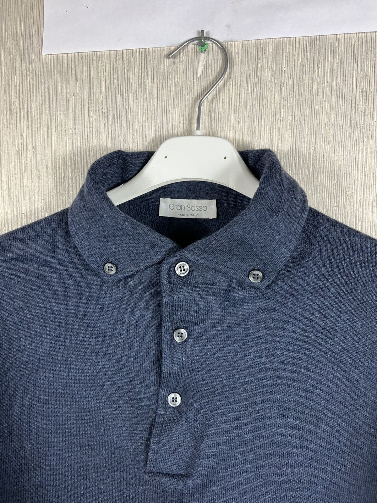 Gran Sasso Gran Sasso virgin wool polo button up sweater Size US XL / EU 56 / 4 - 9 Thumbnail
