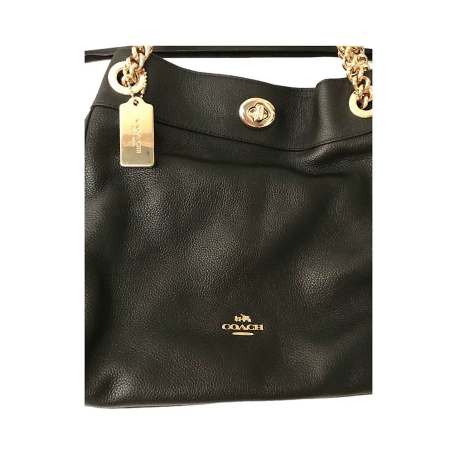 Coach NWOT Coach Turnlock Edie Pebble Leather Shoulder Bag 36855 Size ONE SIZE - 10 Thumbnail