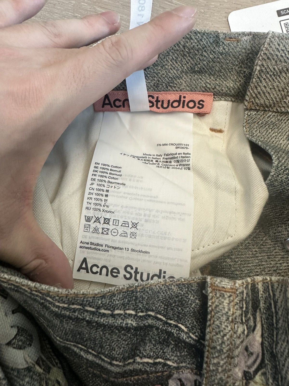 Acne Studios Acne Studios Keychain Print Baggy Fit Jeans - 1981M Size US 30 / EU 46 - 6 Thumbnail
