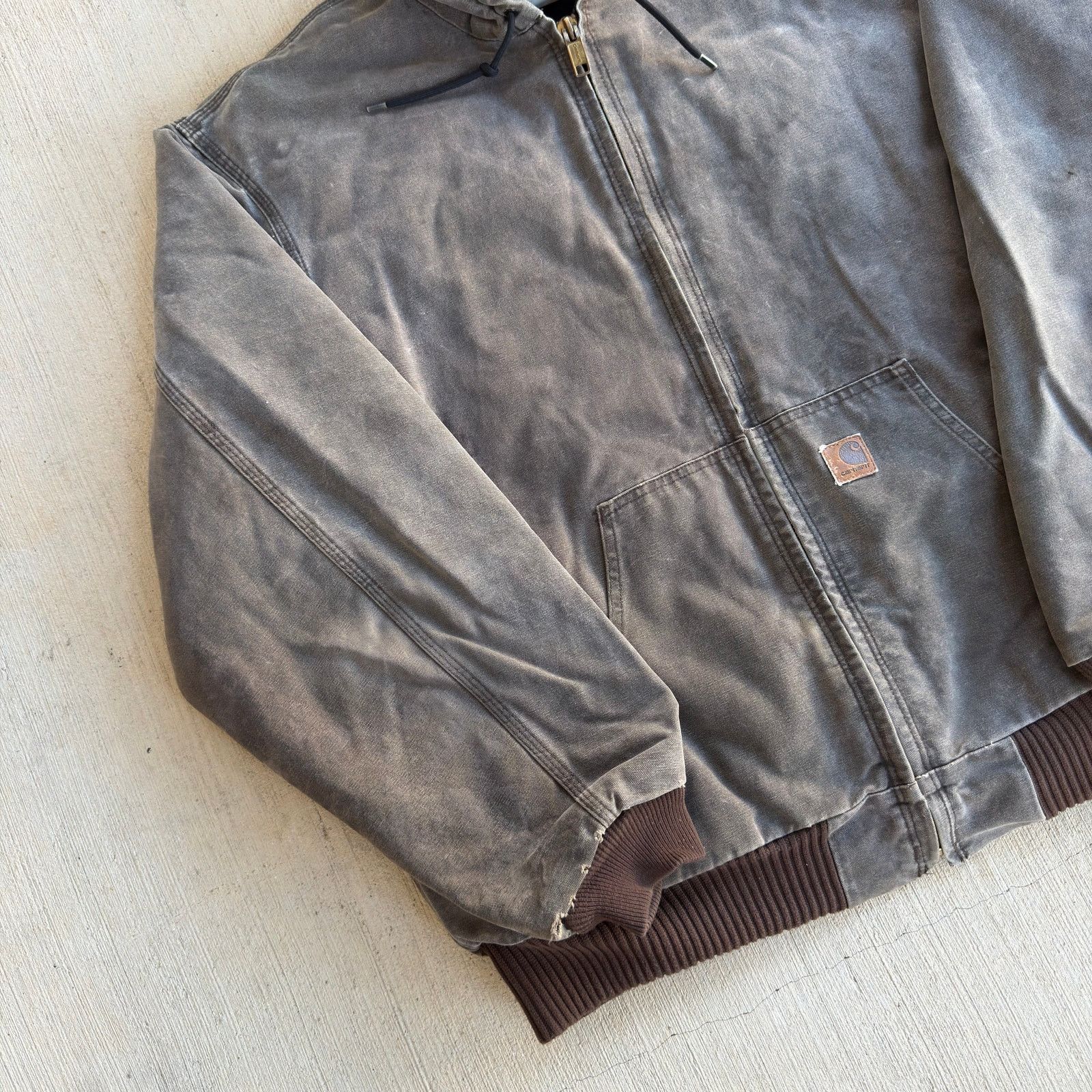 Carhartt × Vintage Carhartt J130 CHT brown hooded work wear jacket Size US XXL / EU 58 / 5 - 2 Thumbnail