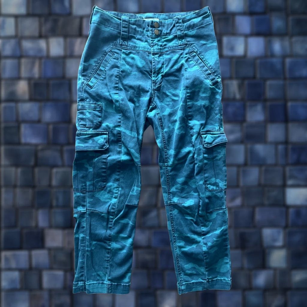 Anthropologie Anthropologie Cargo Pants Womens Size 27 Austin Camo Teal Green Camouflage Crop Pants Women Regular 27 in Green Camouflage Cargo Crop Size 27" / US 4 / IT 40 - 1 Thumbnail