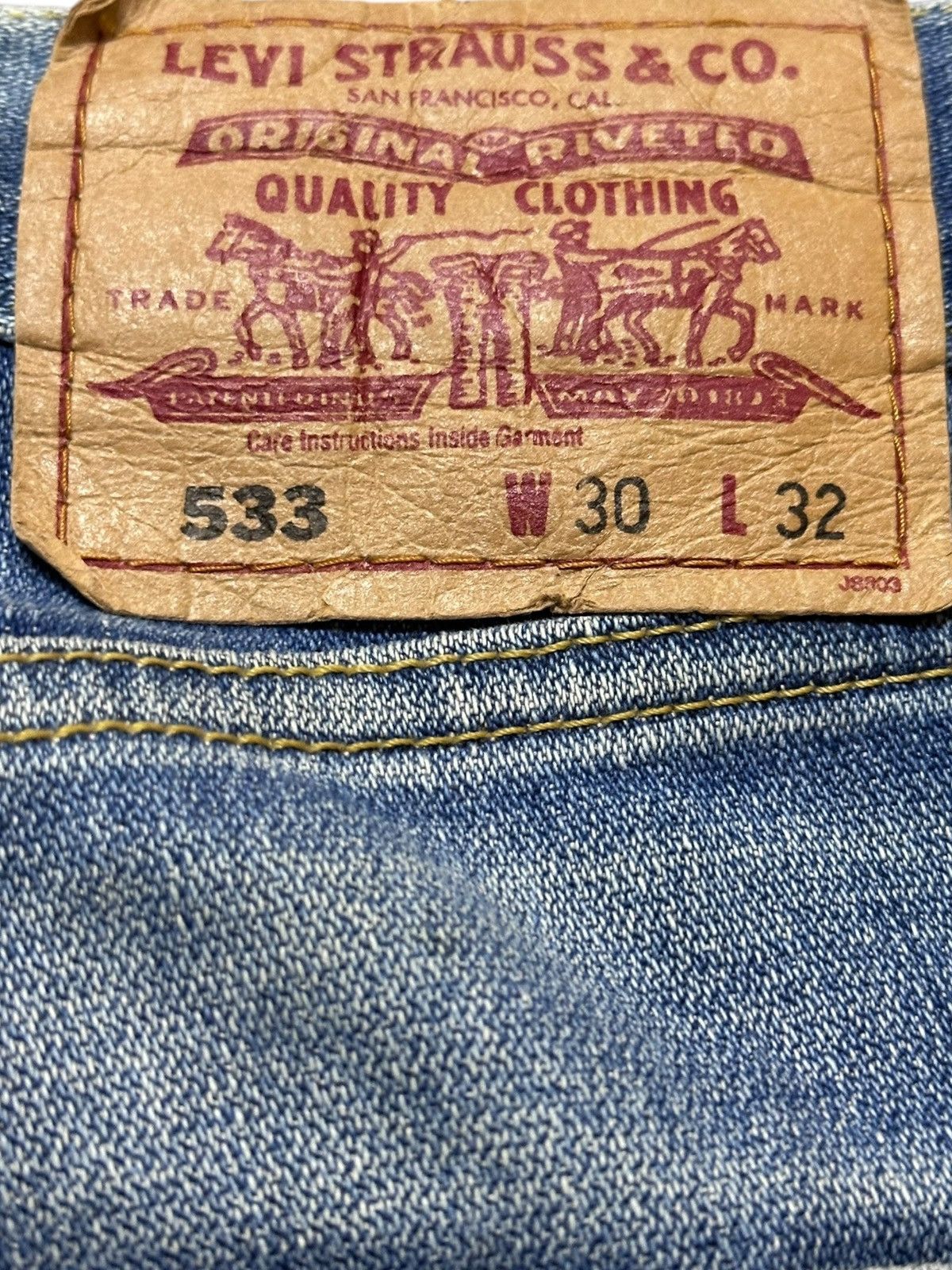 Levi's Vintage Clothing Vintage Levi’s 533 Faded Grunge Distressed Denim Size US 30 / EU 46 - 6 Thumbnail