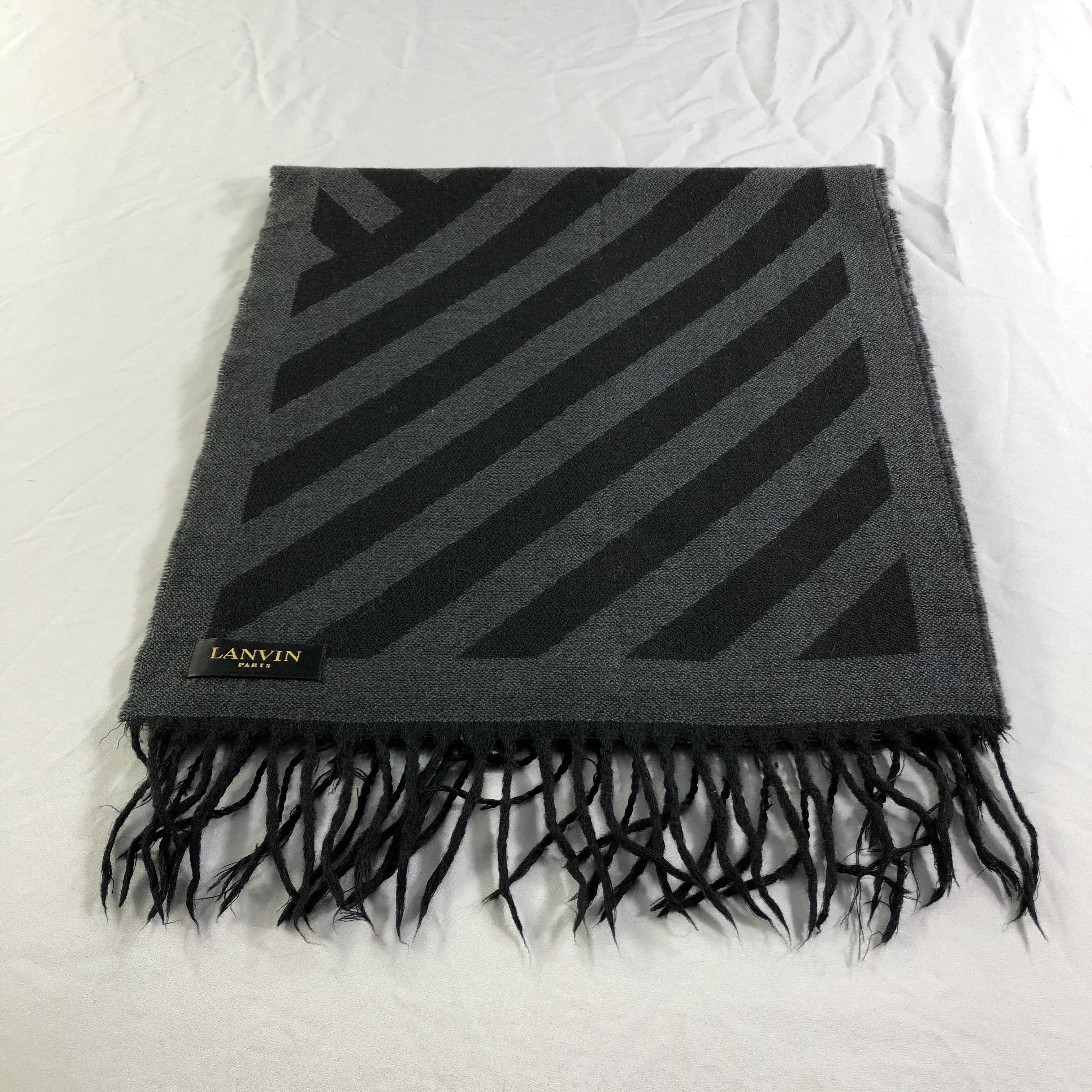 Lanvin Lanvin Wool Scarf Muffler Neckwear V2563 Size ONE SIZE - 2 Thumbnail