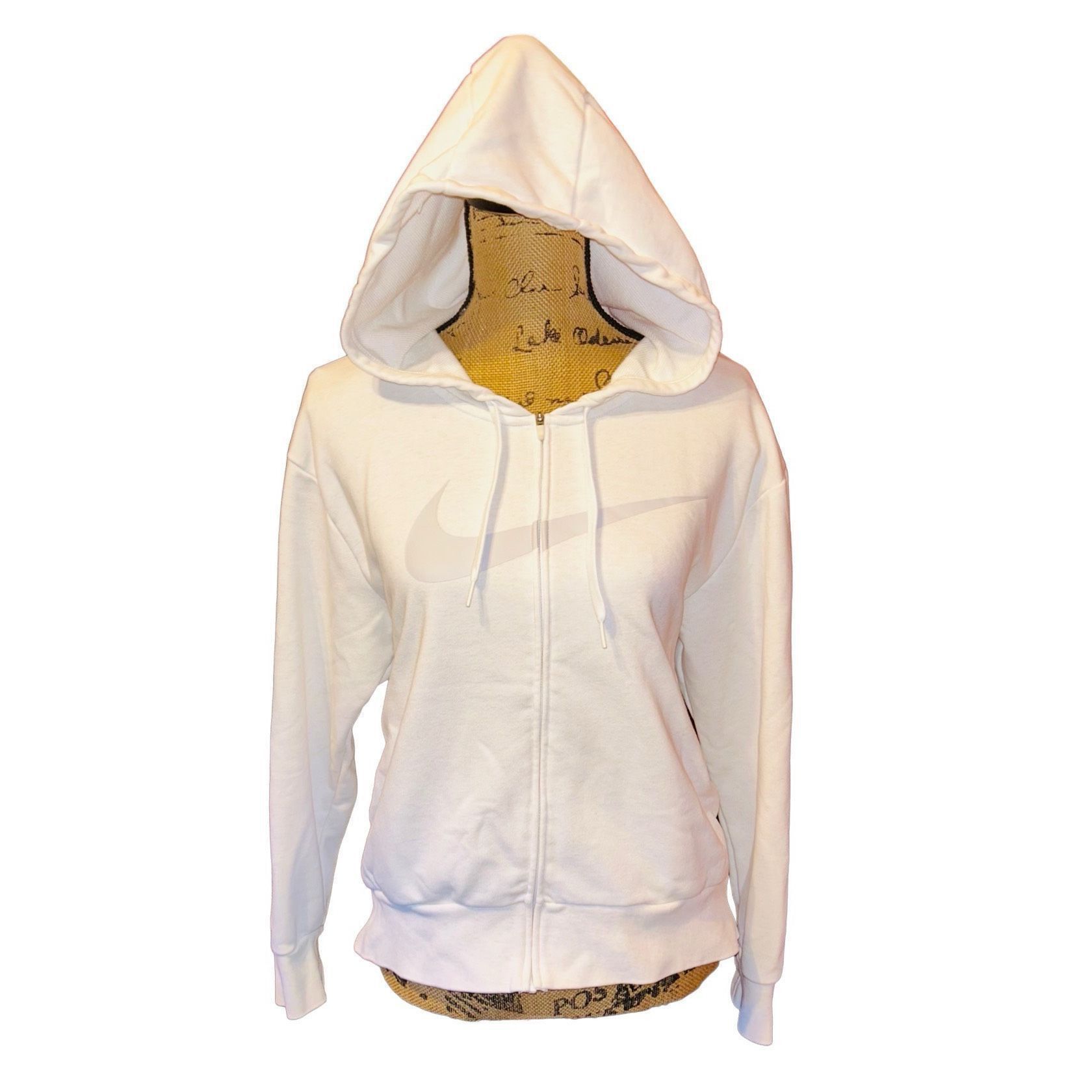 Nike Nike Fit Dry Full Zip Jacket Hoodie Womens Size Medium White Size M / US 6-8 / IT 42-44 - 4 Thumbnail