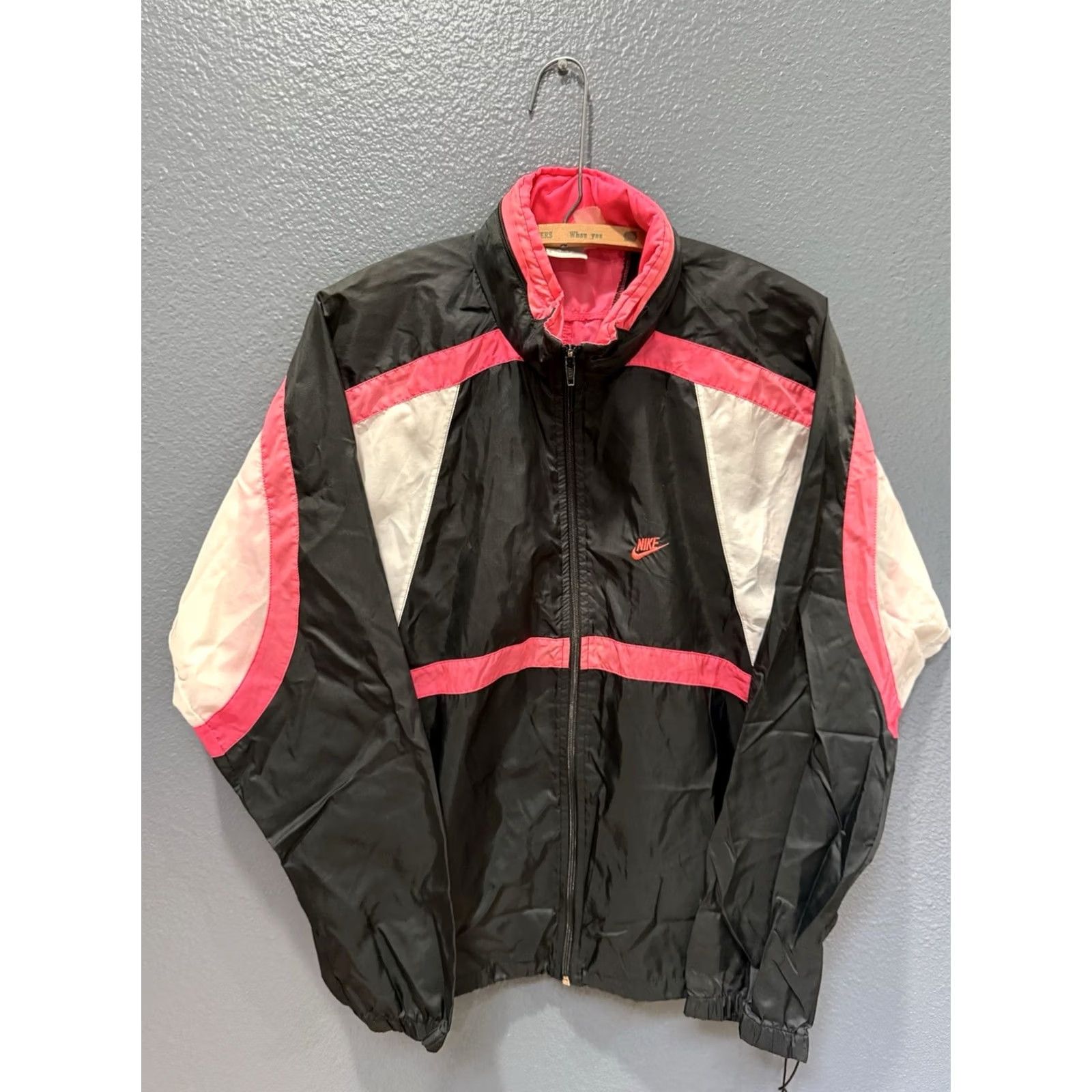 Nike VINTAGE 90s Nike Air Black Windbreaker Jacket Women L Size L / US 10 / IT 46 - 3 Thumbnail