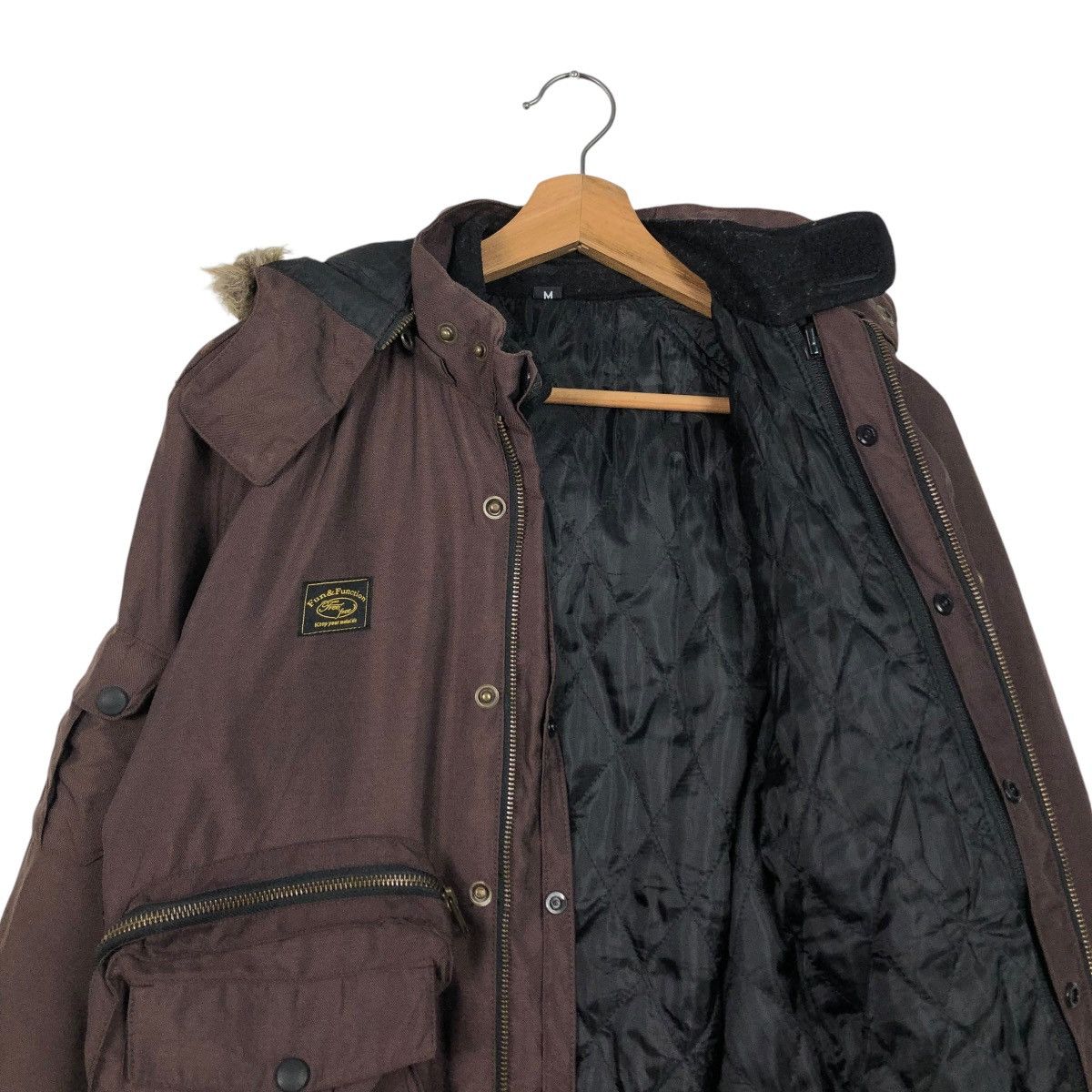 Vintage 🔥VINTAGE BIKER BOMBER JACKET FUN & FUNCTION FUR HOODIE Size US M / EU 48-50 / 2 - 16 Thumbnail