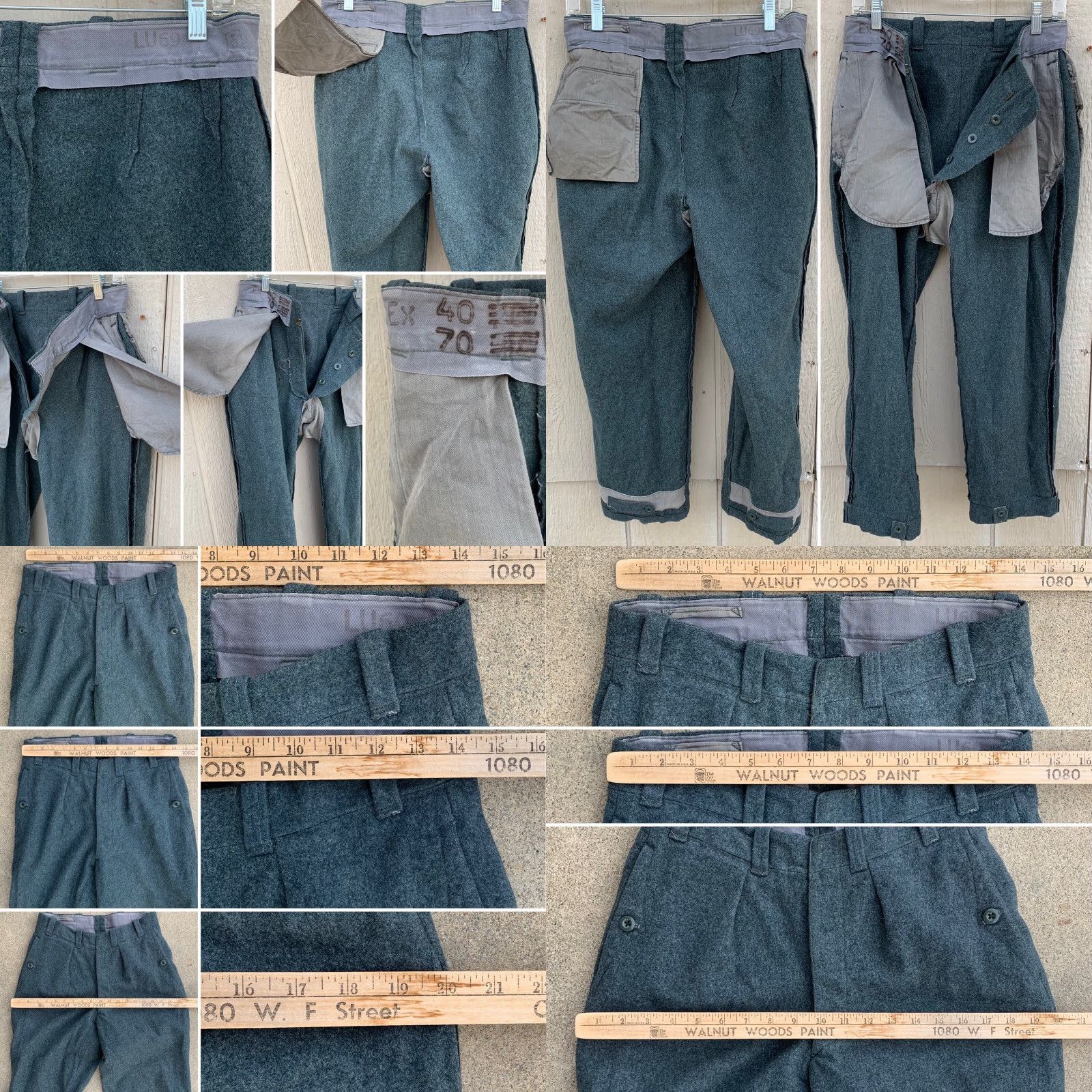 Vintage VINTAGE wool military pants button fly LU69 EX 40 70 (waist 30”) | Military | Pants | Adult | 30 | 100% Wool | Casual | Regular | United States | Mens Size US 30 / EU 46 - 8 Thumbnail