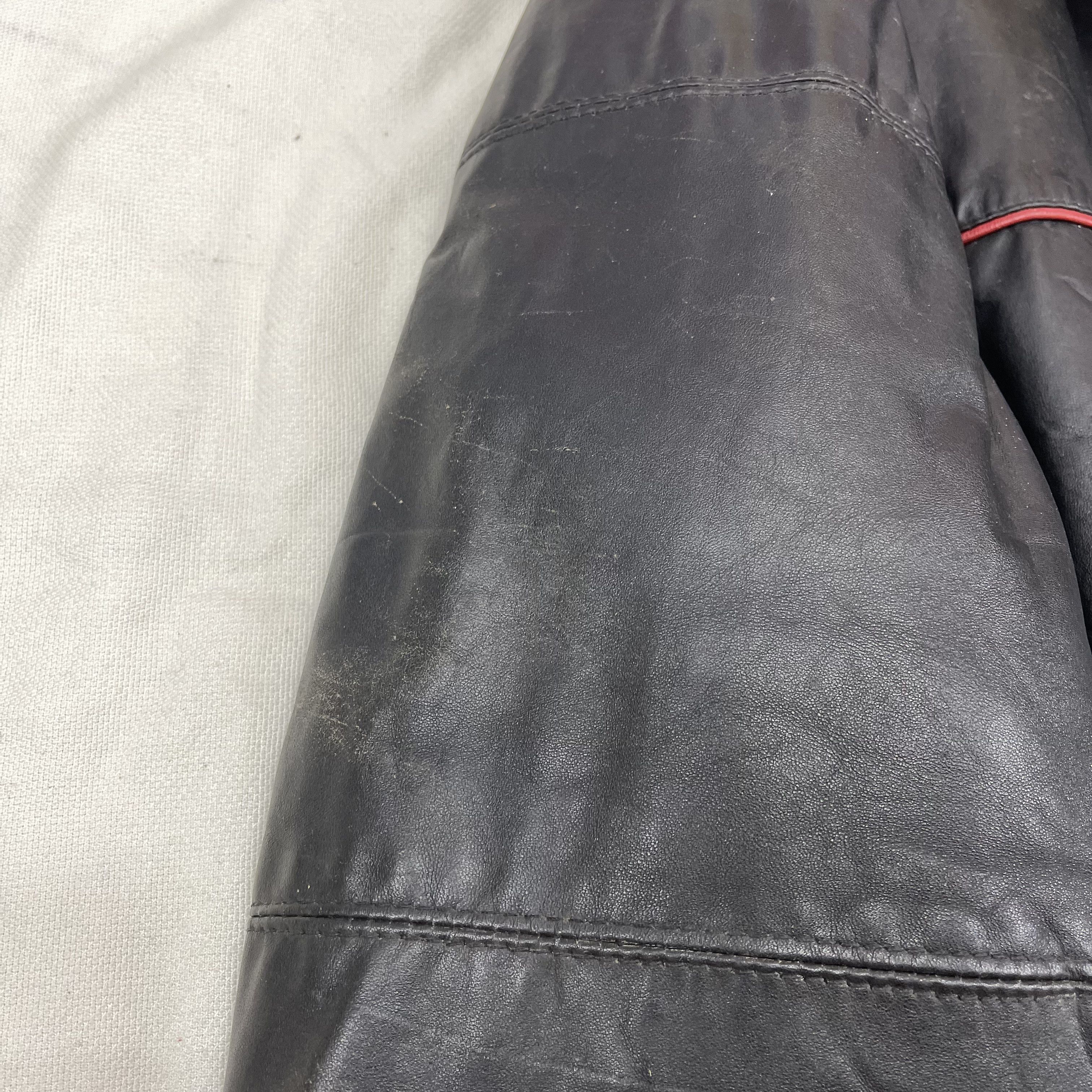 Vintage 90s Vintage ANGORA Leather Jacket Motorcycle Jacket #1187/AP Size US M / EU 48-50 / 2 - 8 Thumbnail