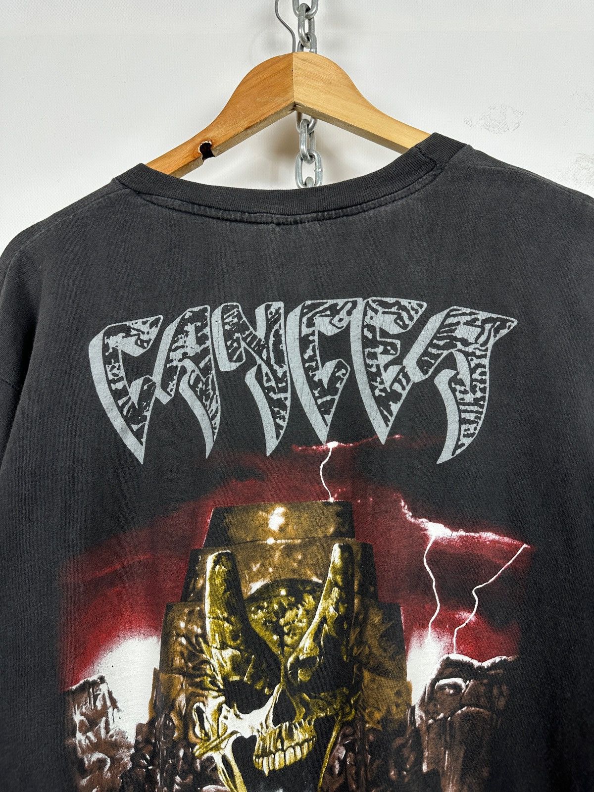 Band Tees 1993 Vintage Cancer Sins Of Mankind Long Sleeve T-Shirt Size US XL / EU 56 / 4 - 7 Thumbnail