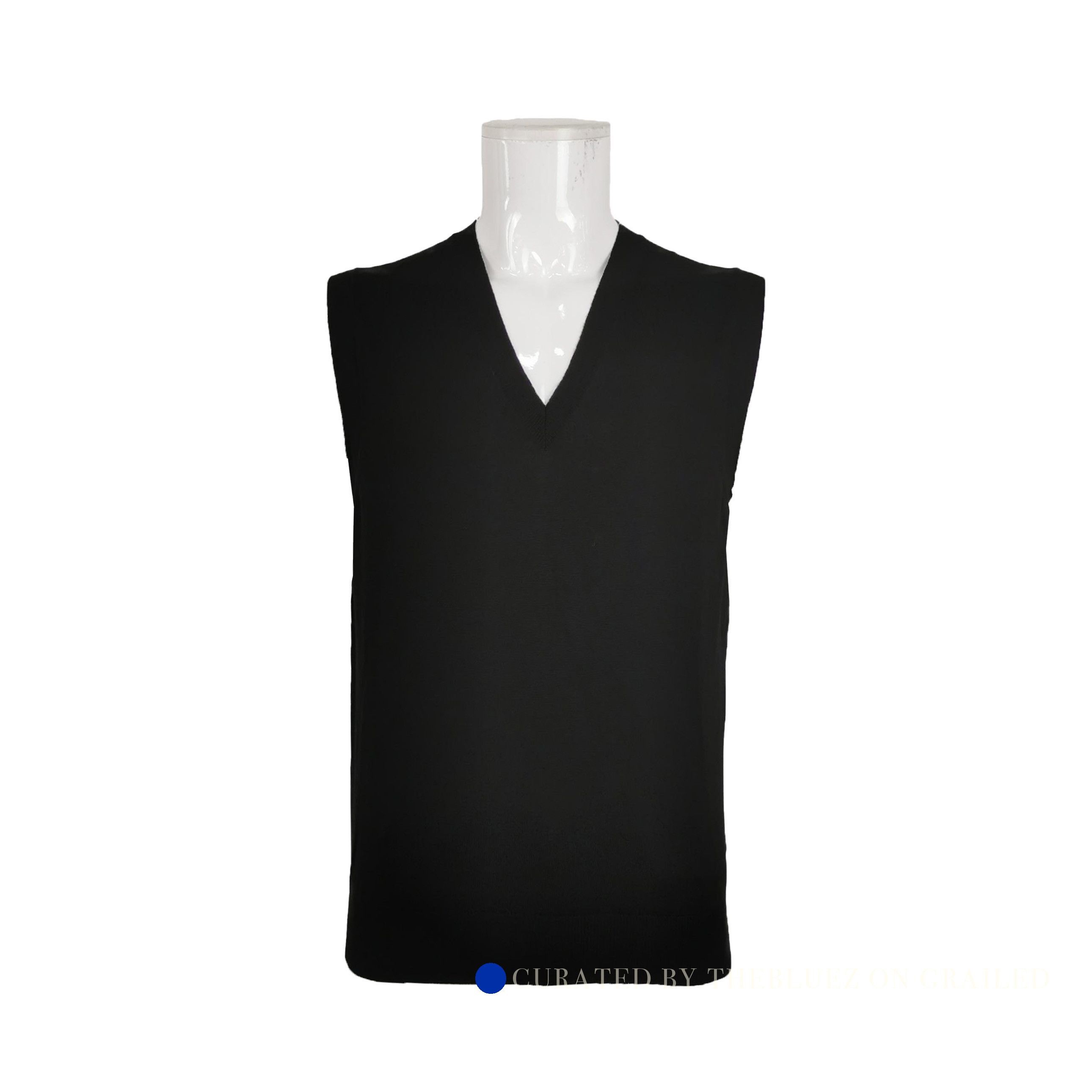Prada Classic Black V-Neck Knit Vest Size US M / EU 48-50 / 2 - 1 Thumbnail
