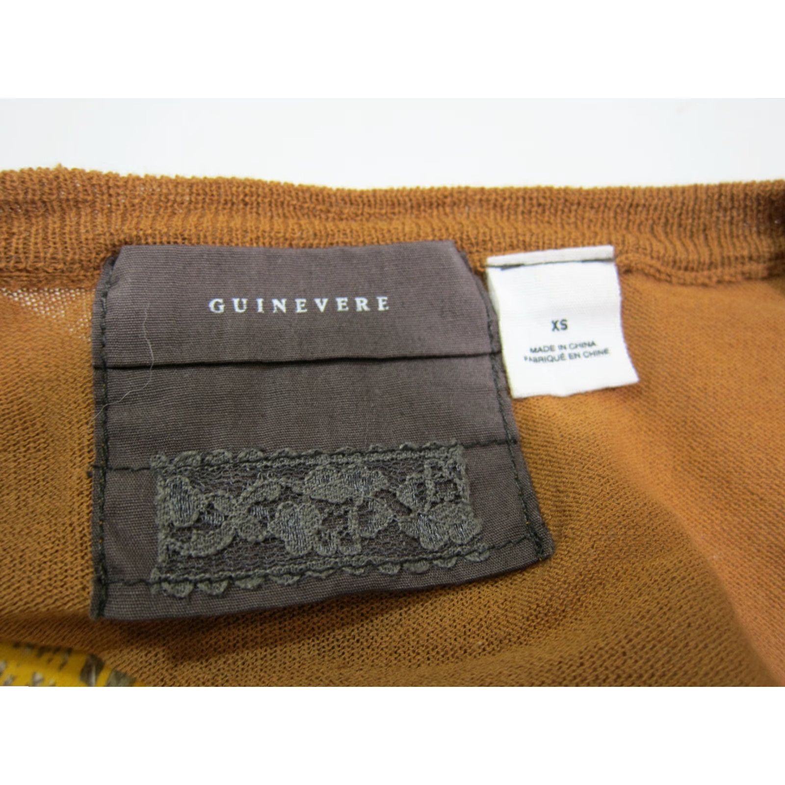 Vintage Guinevere 100% Silk Brown Floral Lightweight Cardigan Sweater Women XS Size XS / US 0-2 / IT 36-38 - 3 Thumbnail