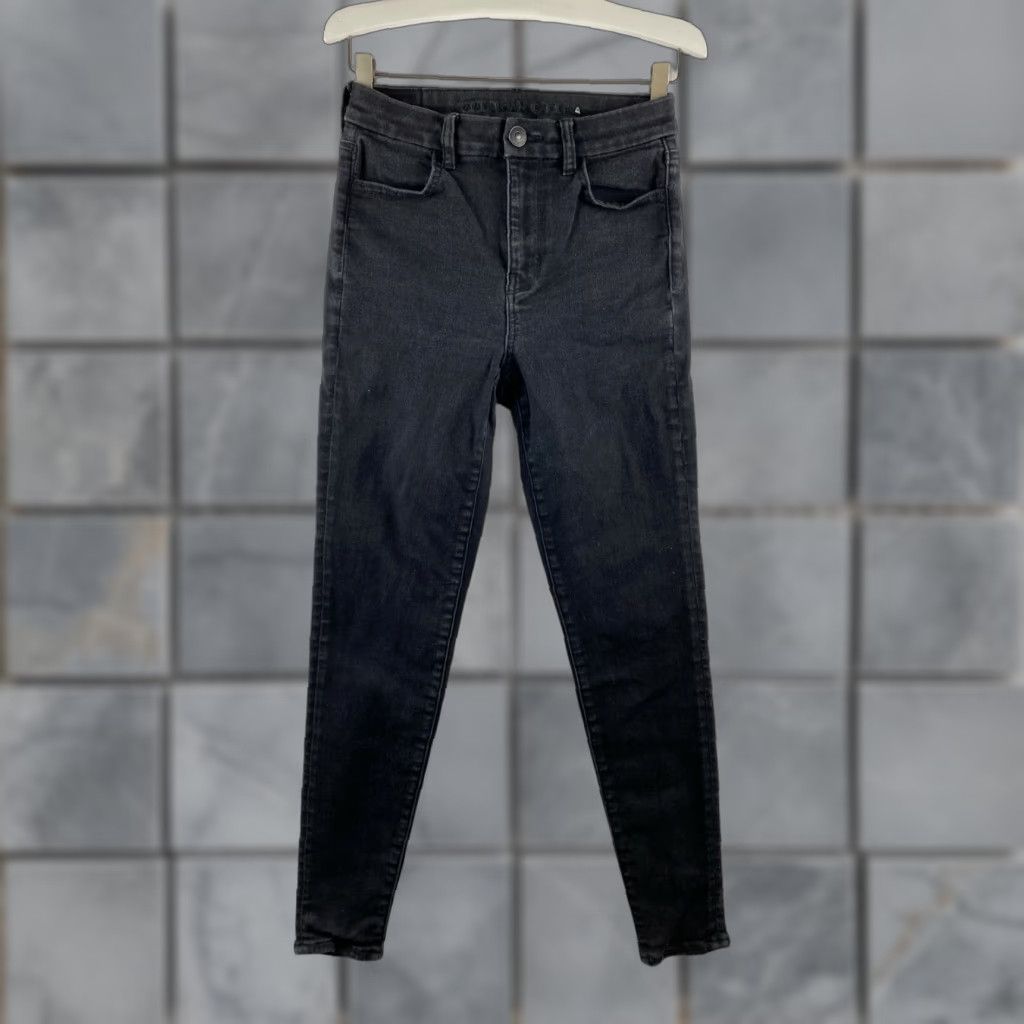 American Eagle Outfitters American Eagle Jeans 4 Womens Black Curvy High-Rise Ankle Jegging Stretch Denim Size 27" / US 4 / IT 40 - 1 Thumbnail