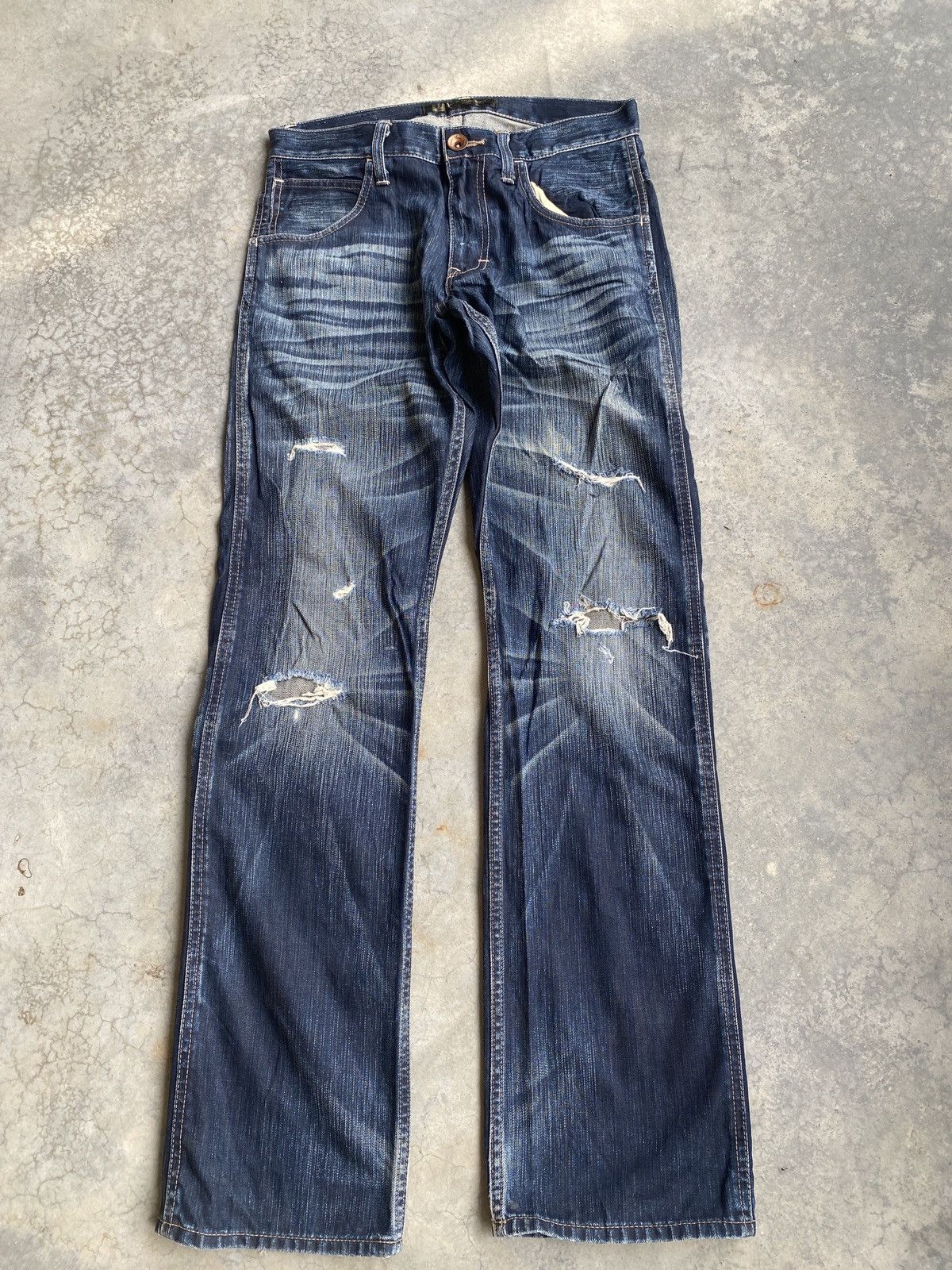 If Six Was Nine × Vintage Vintage back number straight cut denim Size US 31 - 2 Thumbnail