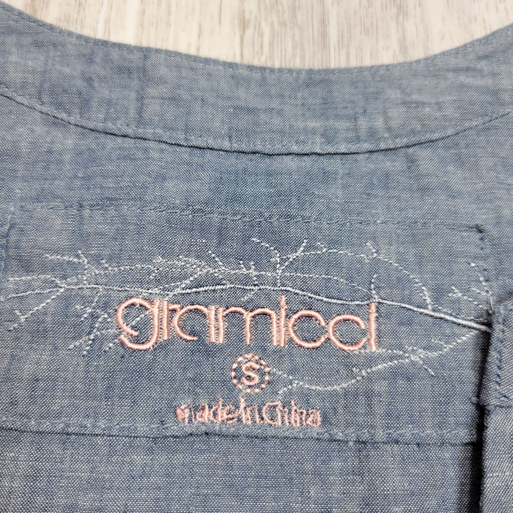 Gramicci Gramicci Chambray Dress Tunic Short Boho Hemp Organic Cotton Casual Women's Sz S Chambray Bohemian Mini Shift Dress Womens S Color Chambray Size 28" / US 6 / IT 42 - 3 Thumbnail