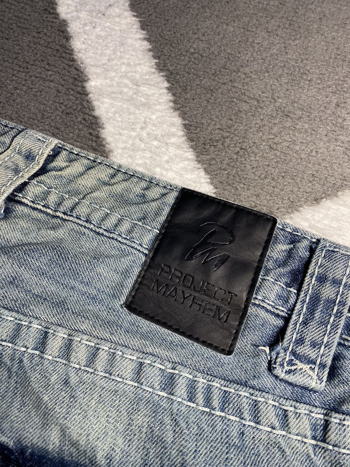 Affliction × True Religion × Vintage Project Mayhem vintage look washed denim straight pants Size US 36 / EU 52 - 11 Thumbnail