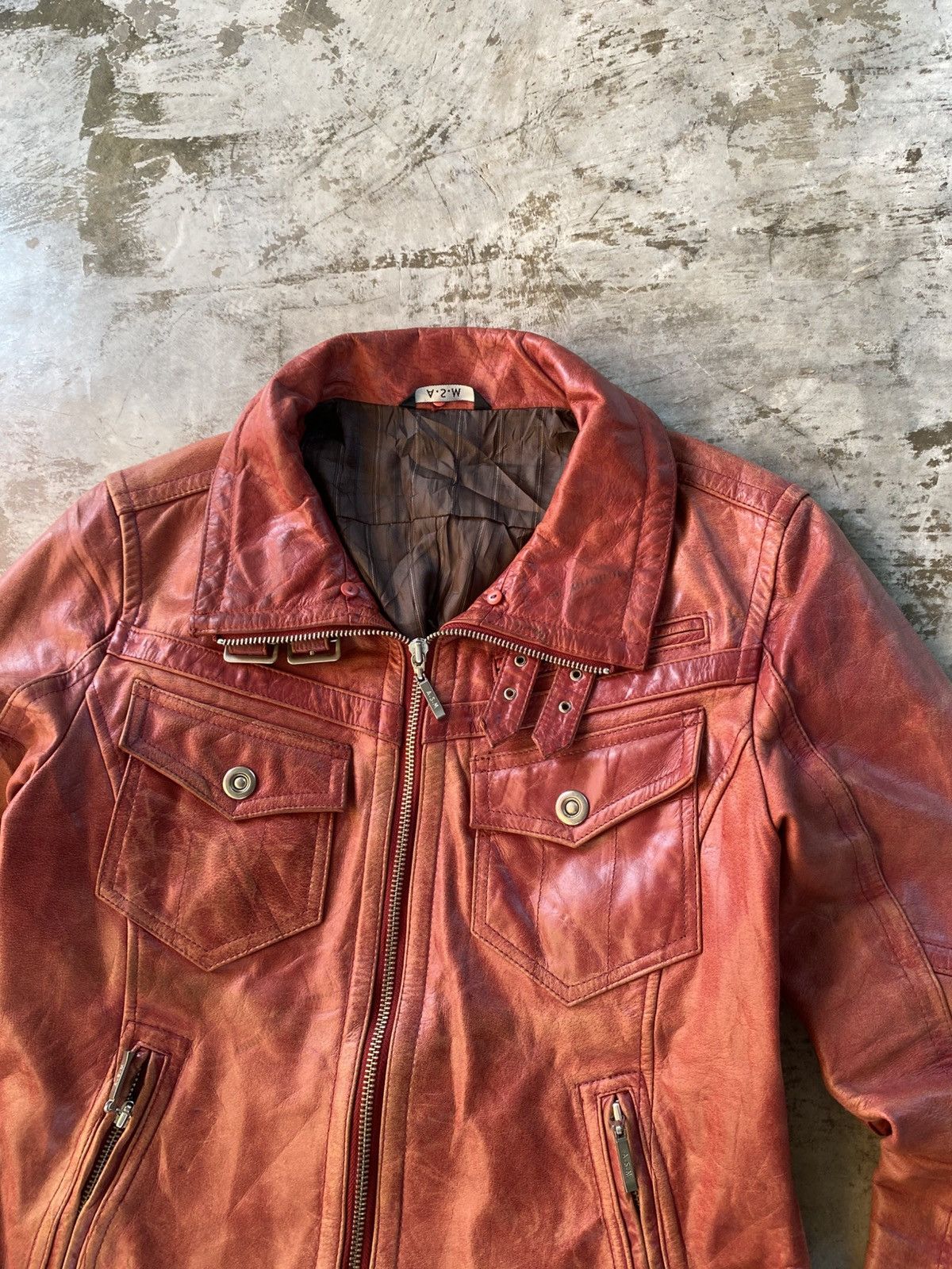 Japanese Brand × Vintage 🩸2000’s Vintage Atlier Sab Punk vkey Men Leather Jacket Size US M / EU 48-50 / 2 - 7 Thumbnail