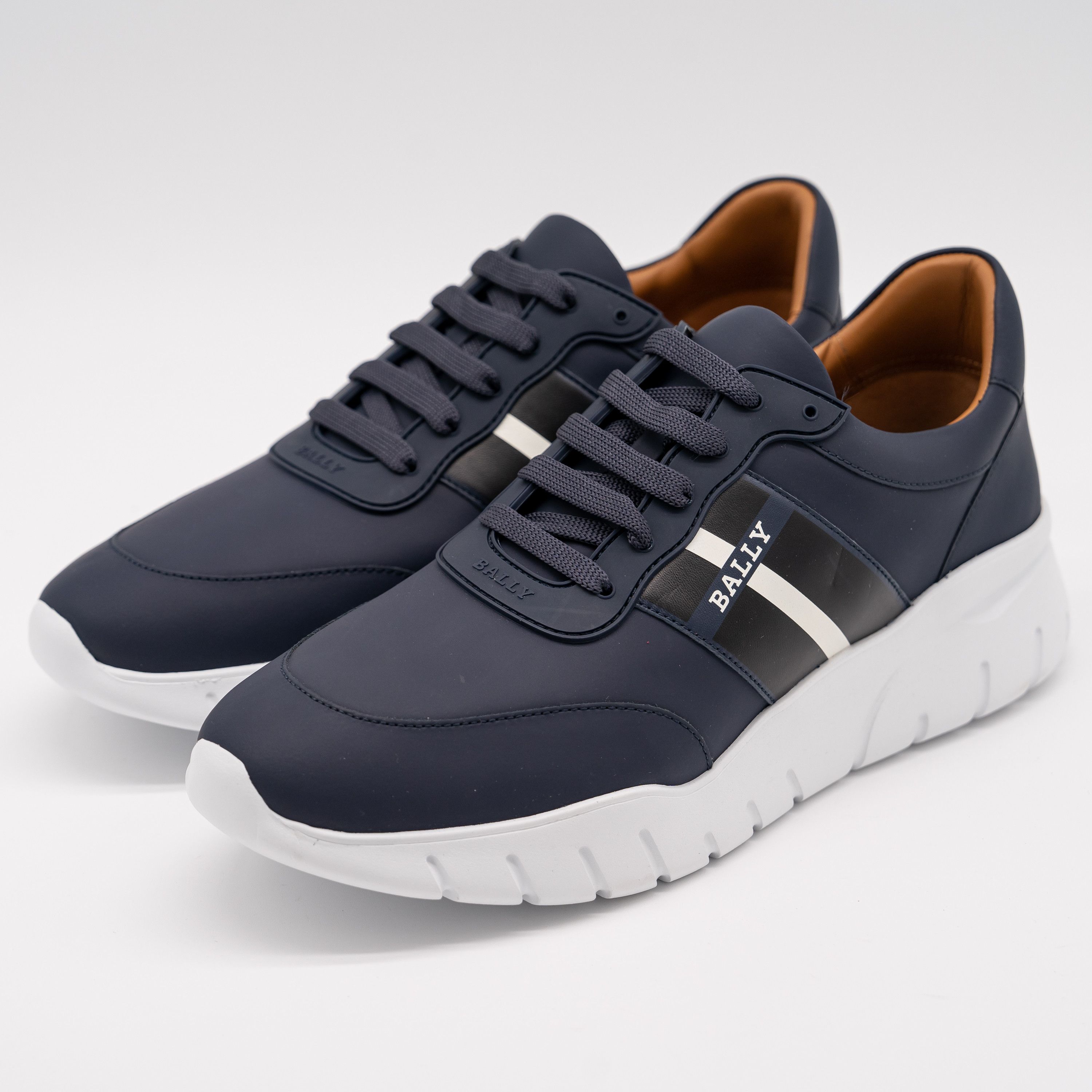 Bally 12 Bally Bronnye Blue Navy Sneakers Leather White Size US 12 / EU 45 - 1 Thumbnail