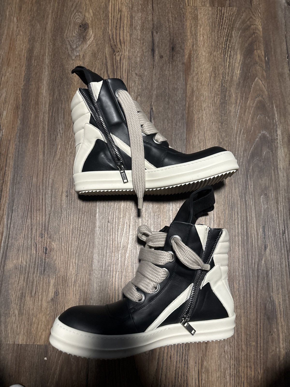 Rick Owens Rick Owens Suede “Yellow” Jumbo Lace Geobaskets | Grailed