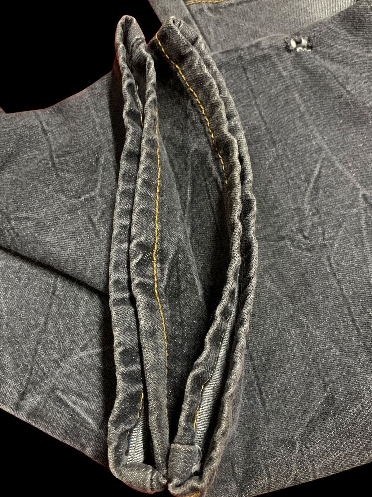 Japanese Brand vintage bondage punk skull head waist half back front Denim Size US 37 - 24 Thumbnail
