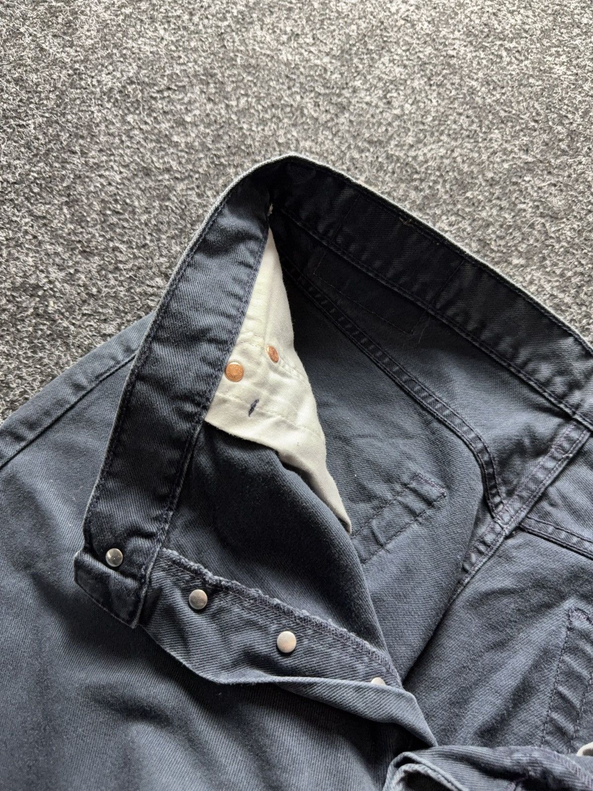 Levi's Vintage Clothing Vintage 90s USA Retro Levi’s 551 Jeans Faded Grey / Blue Size US 35 - 11 Thumbnail