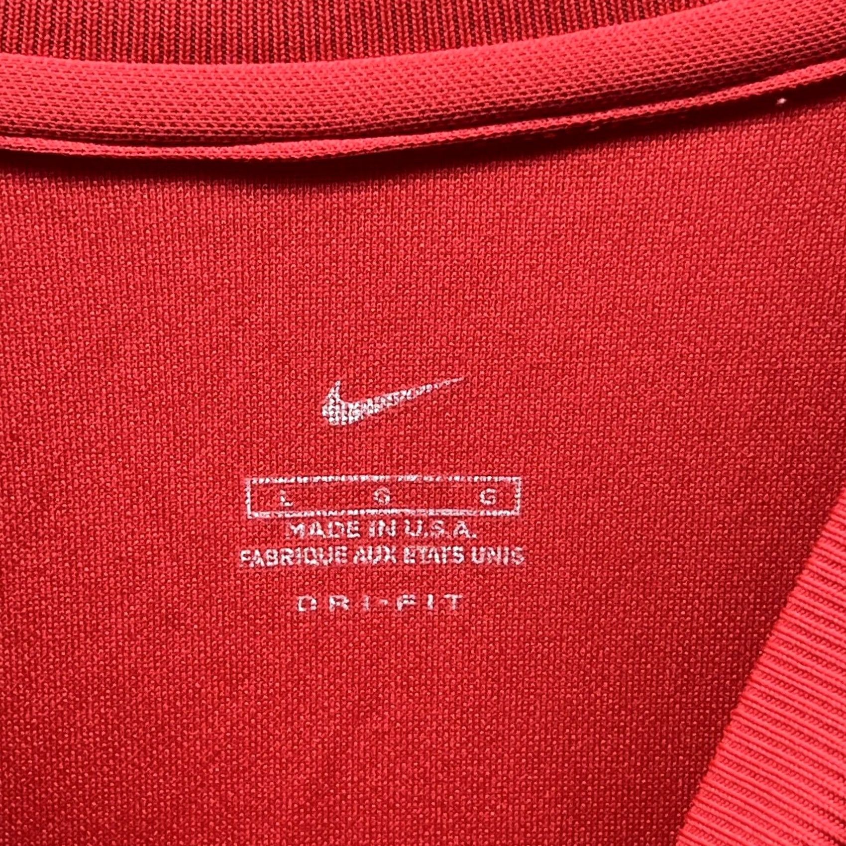 Nike Nike Dri-FIT Shirt Mens Large Red Tee Short Sleeve Crew Neck Running Training T-Shirt USA Made N/A Size US L / EU 52-54 / 3 - 7 Thumbnail