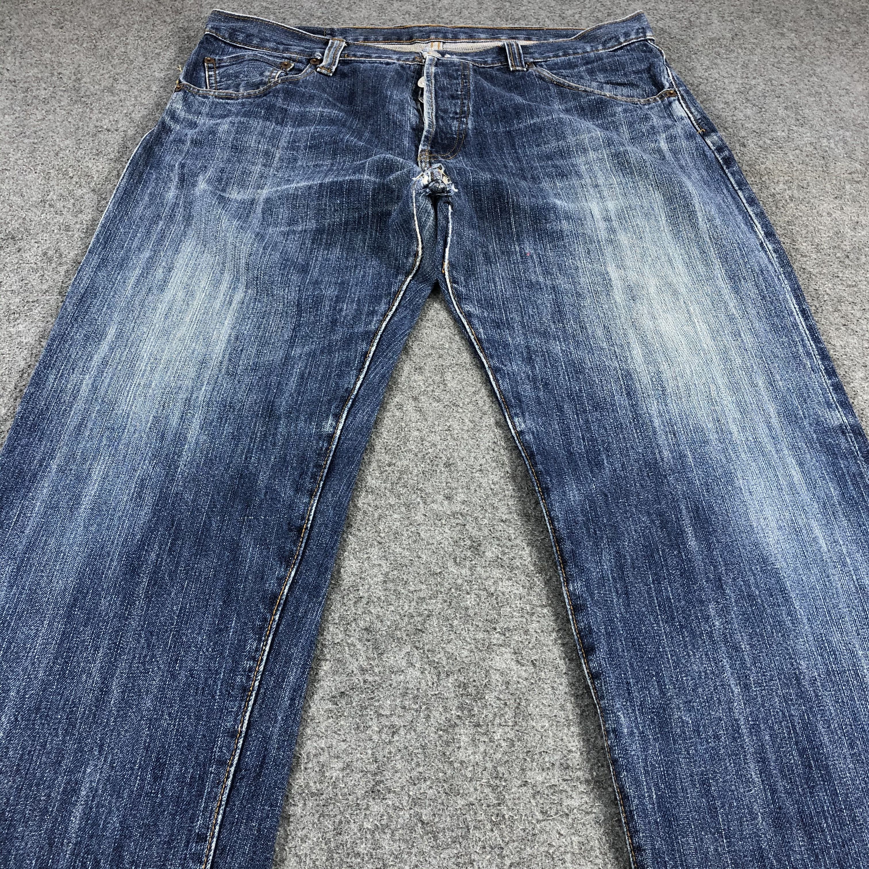 Levi's × Vintage Vintage 90s Blue Wash Levis 501 Jeans-JM1384 Size US 38 / EU 54 - 3 Thumbnail