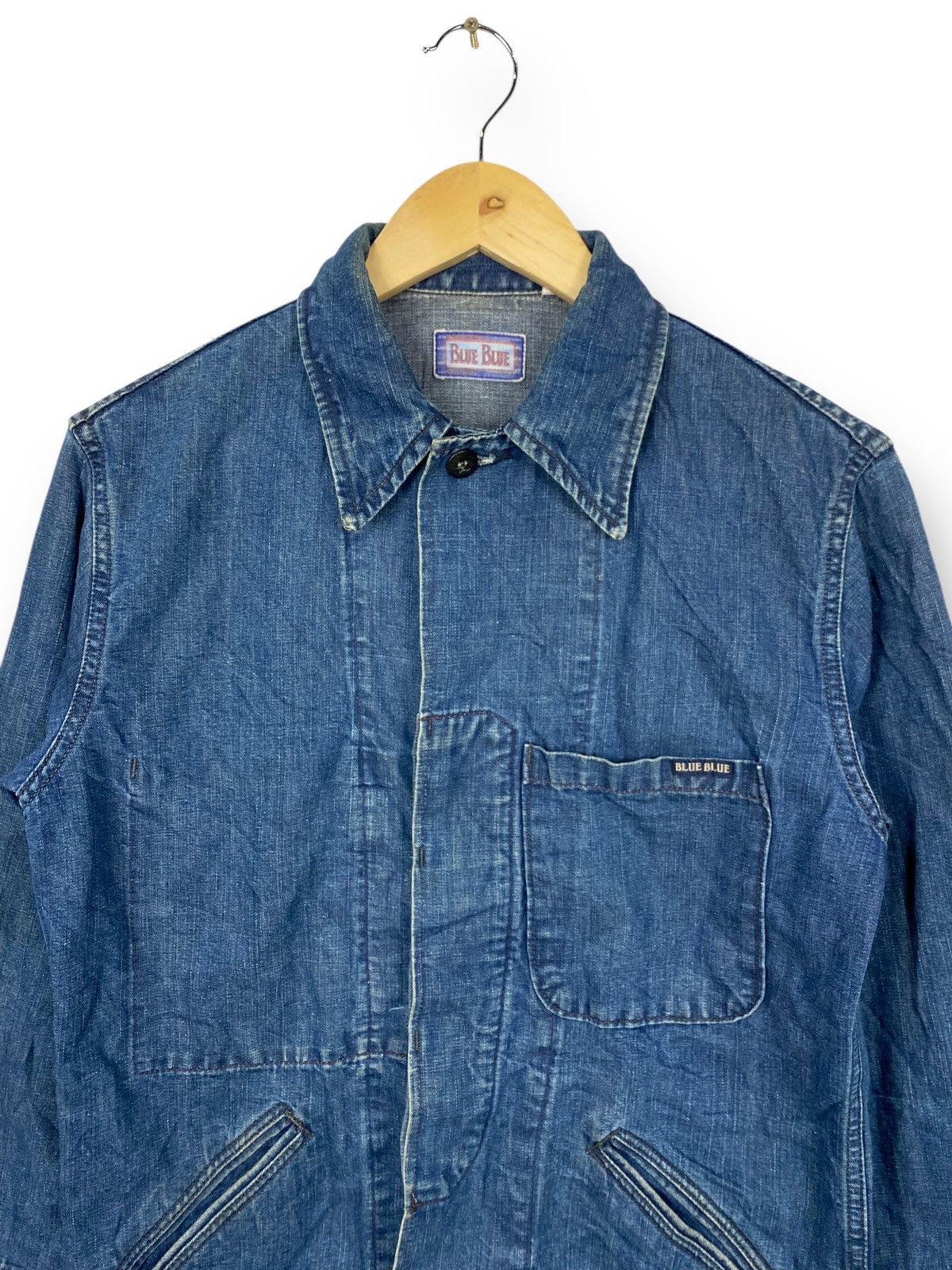 45rpm VINTAGE BLUE BLUE DENIM CHORE JACKET. #D10 Size US M / EU 48-50 / 2 - 2 Thumbnail